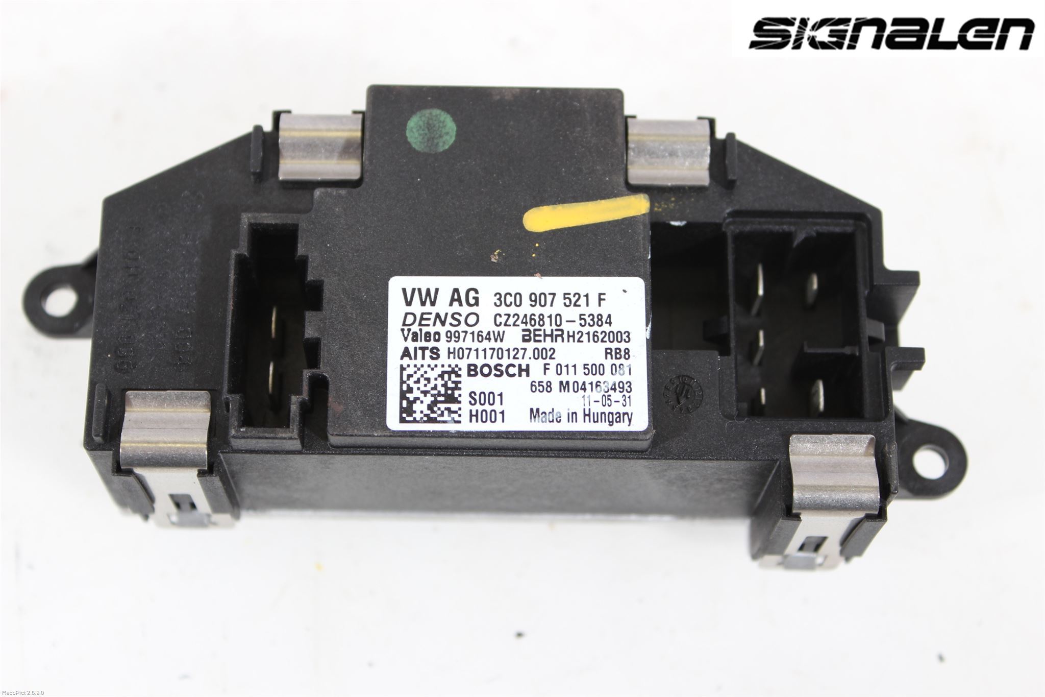 Volkswagen VW PASSAT 11-14 Varmeapparat Viftemotstand