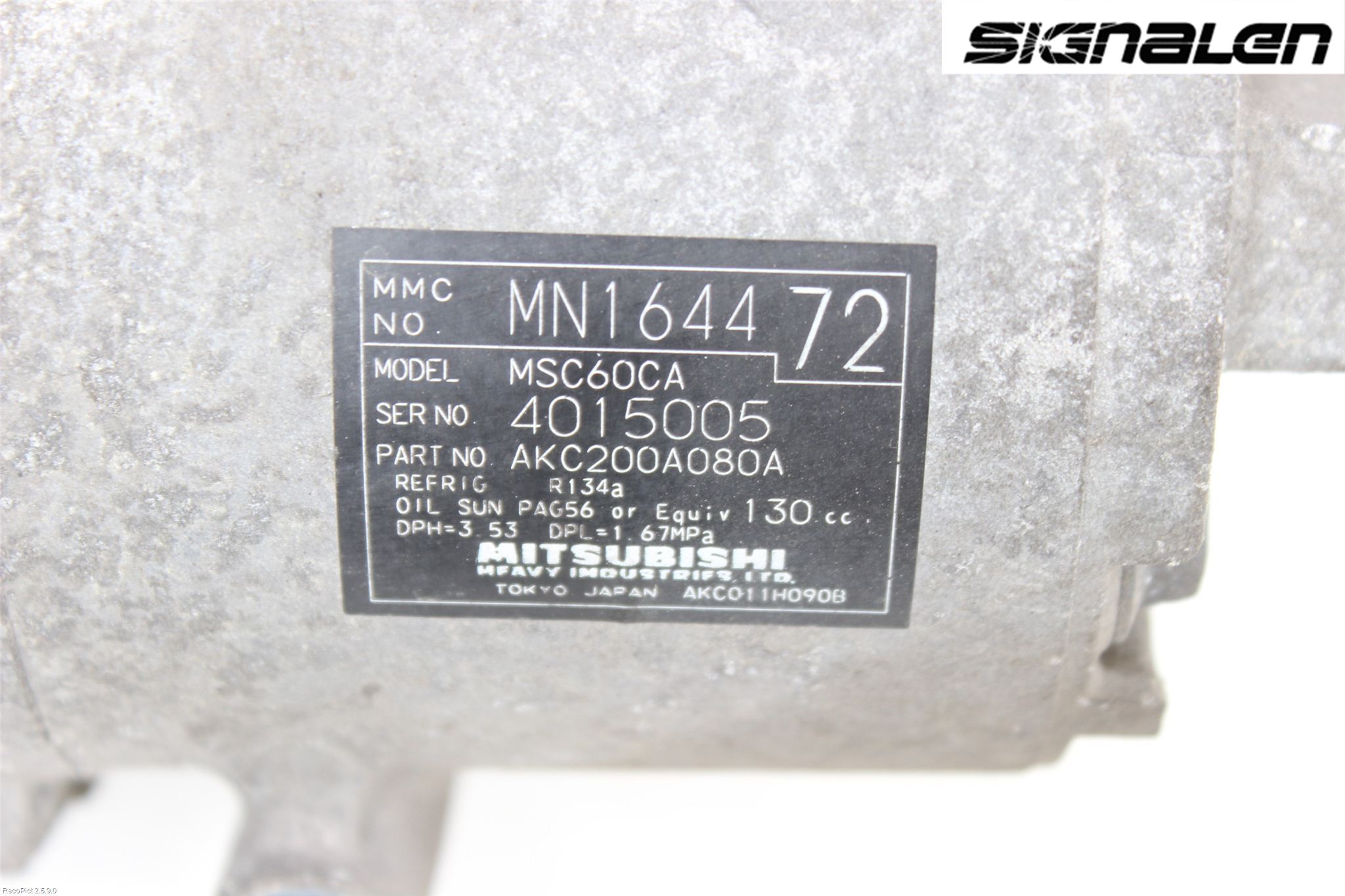 Mitsubishi COLT 09-13 Varme Ac Kompressor