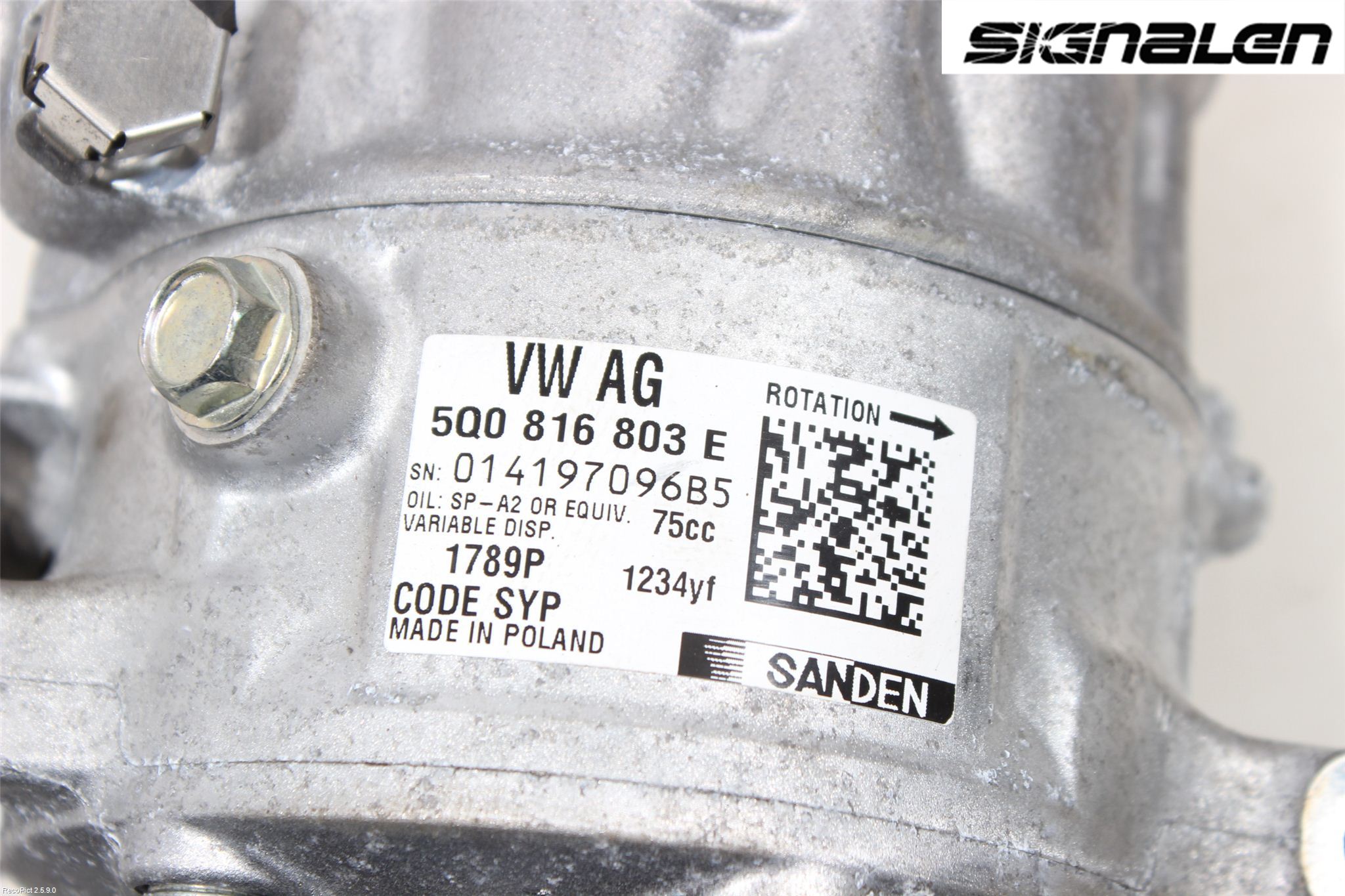 Skoda OCTAVIA (5E) 13-20 Varme Ac Kompressor
