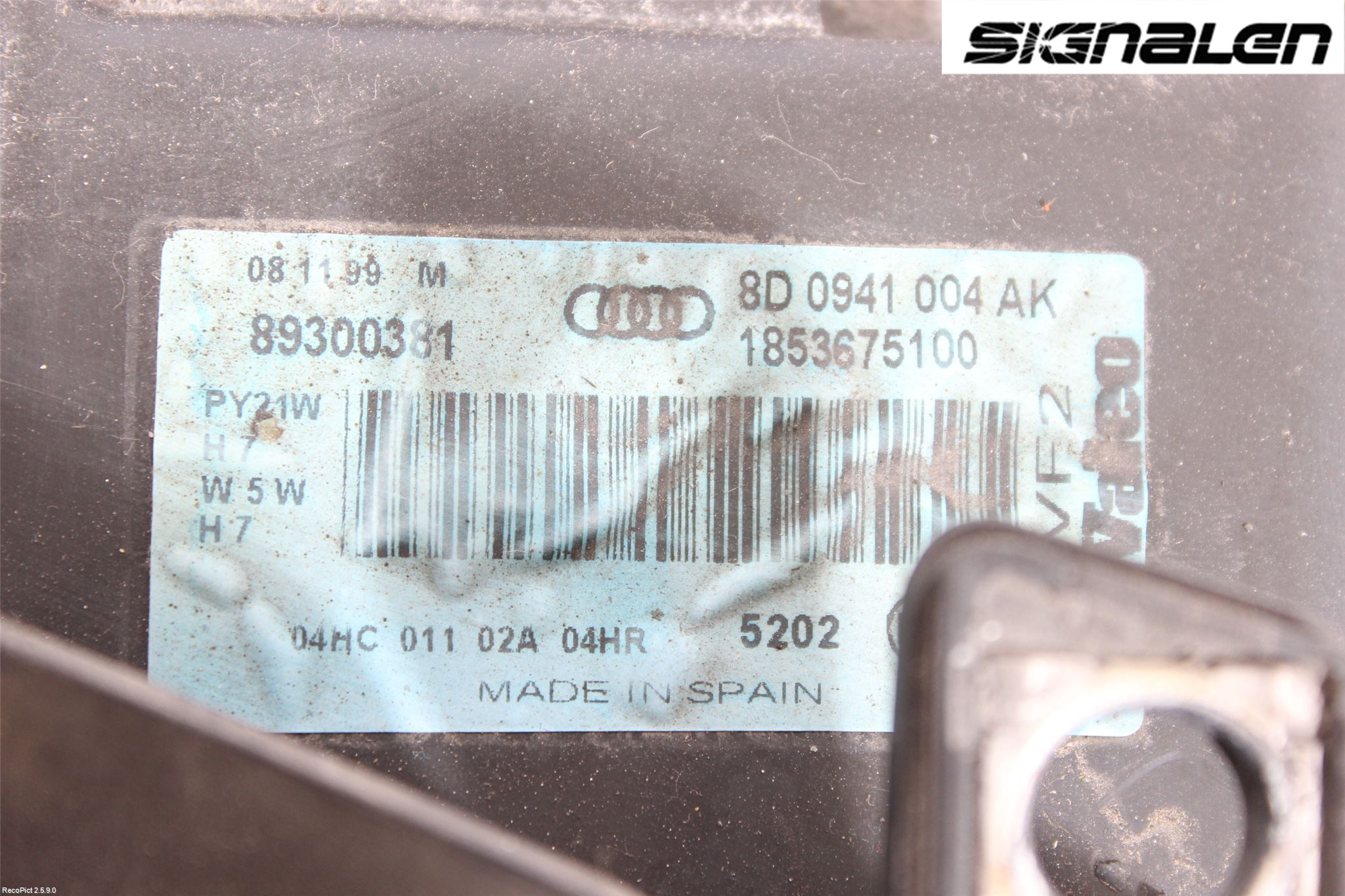 Audi A4/S4 99B-00 Frontlykt Høyre