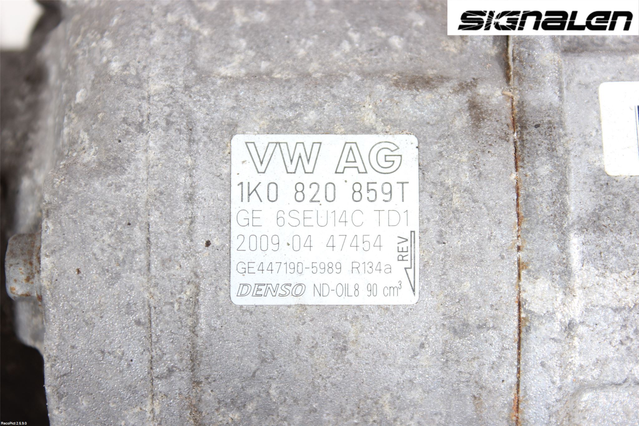 Volkswagen VW GOLF PLUS/CROSS GOLF 04-14 Varme Ac Kompressor