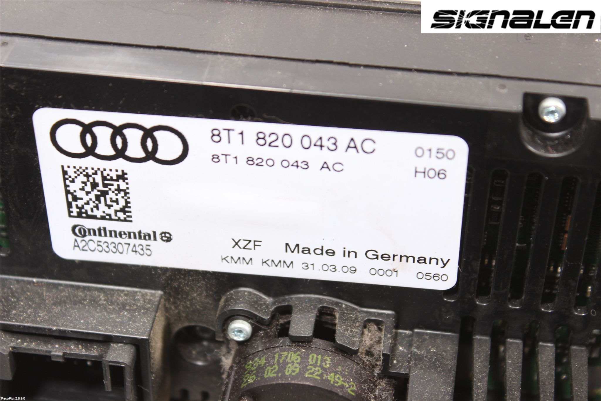 Audi A4/S4 08-11 Varme Ac Betjening-Display