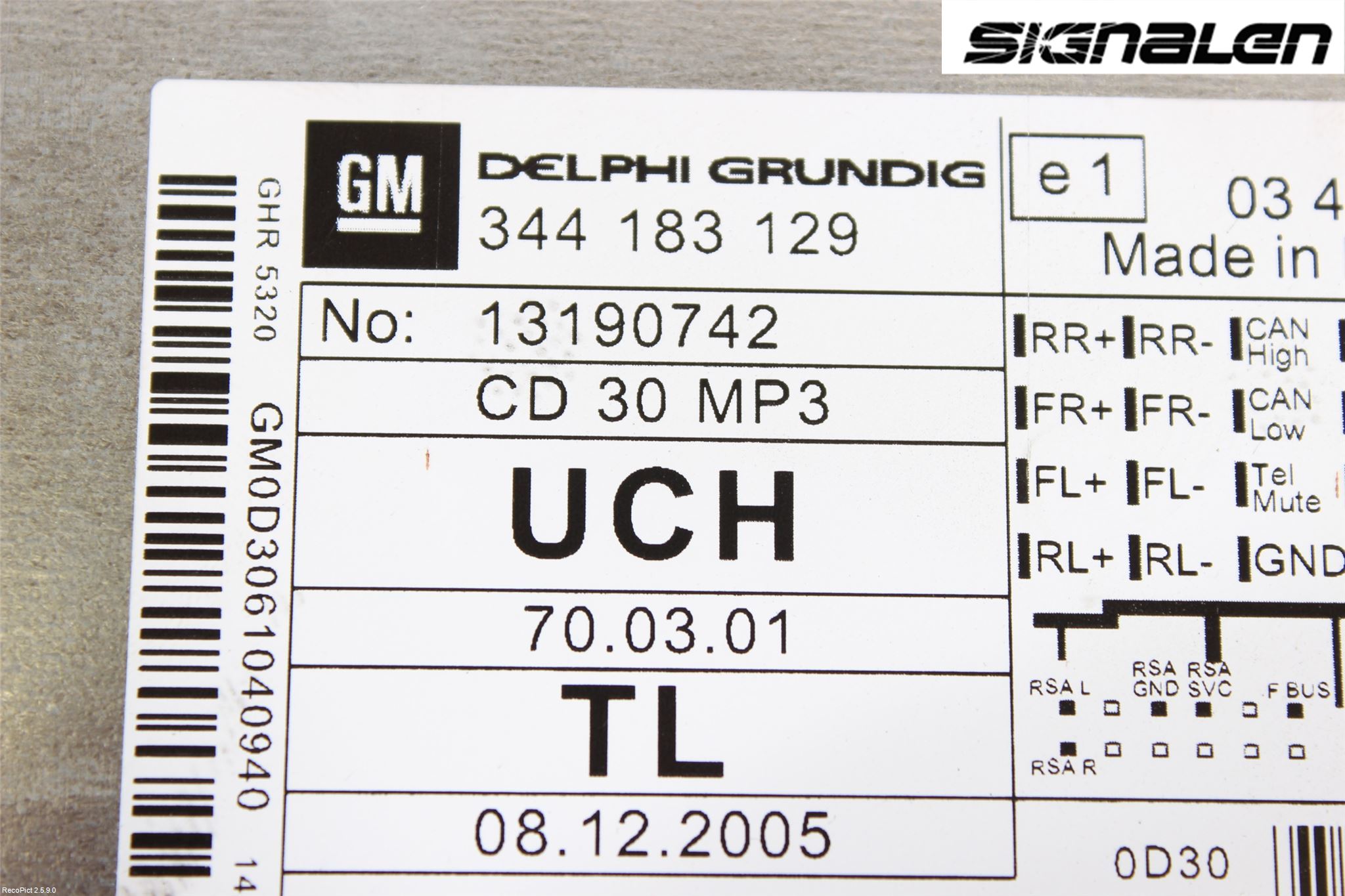 Opel ASTRA H 04-12 Stereo Radio