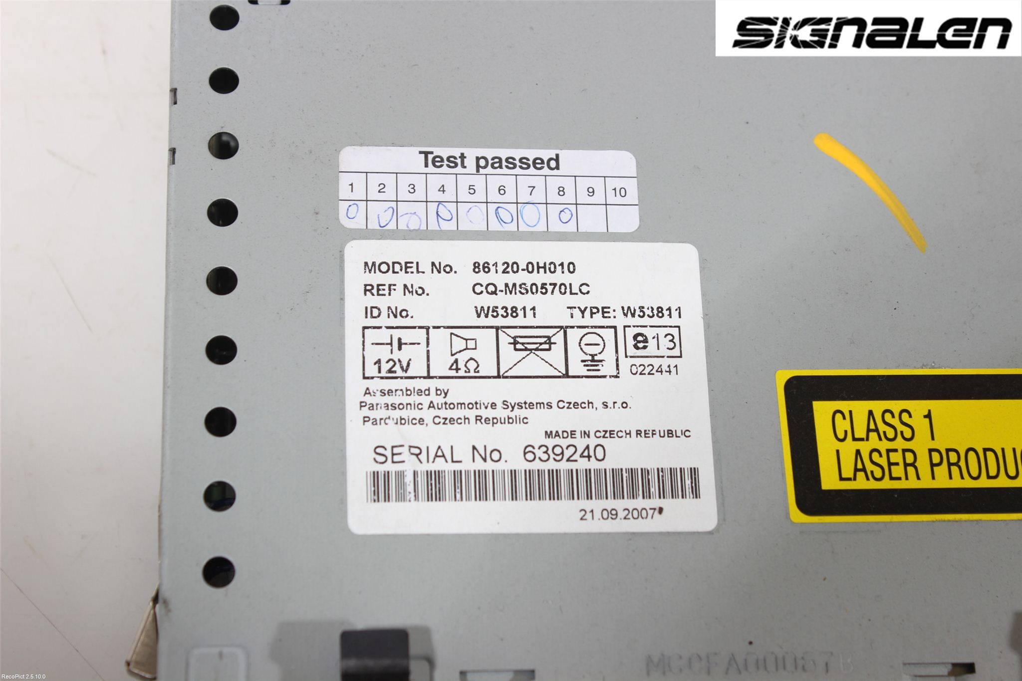 Citroen C1 06-13 Stereo Radio