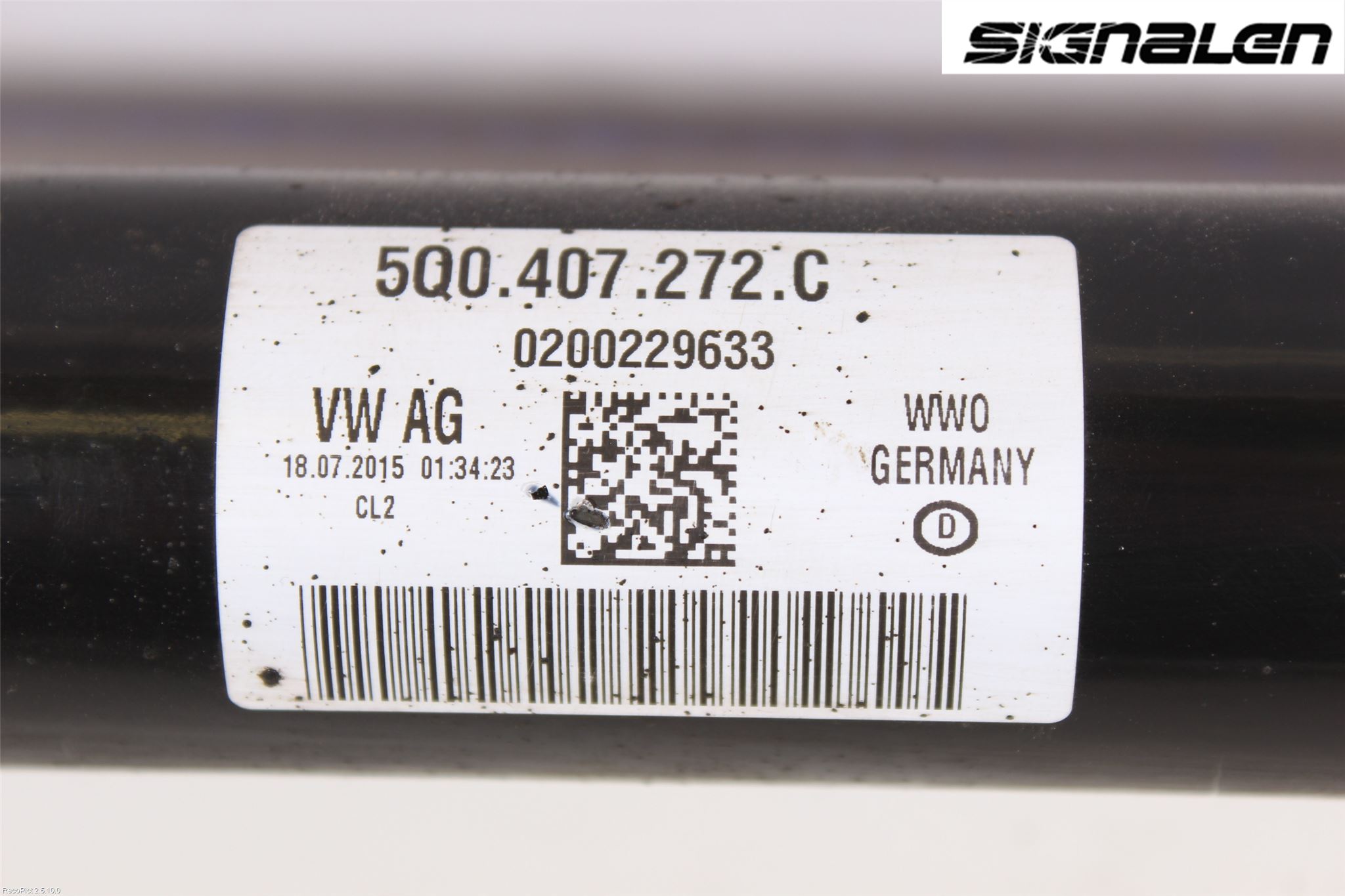 Volkswagen VW GOLF / E-GOLF VII 13-20 Drivaksel Foran Kompl Høyre