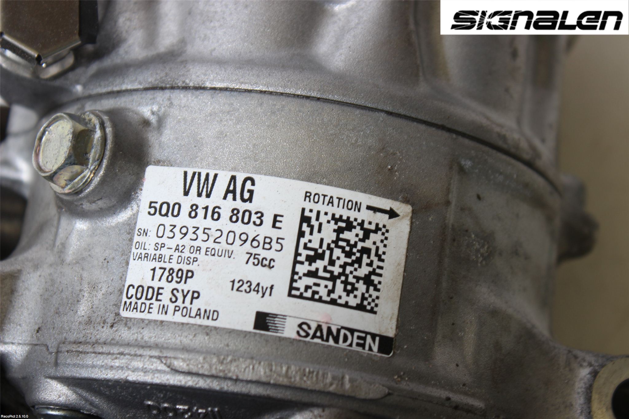 Skoda OCTAVIA (5E) 13-20 Varme Ac Kompressor
