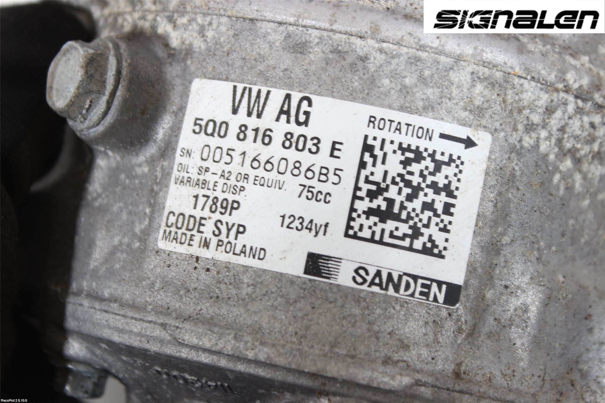Skoda OCTAVIA (5E) 13-20 Varme Ac Kompressor