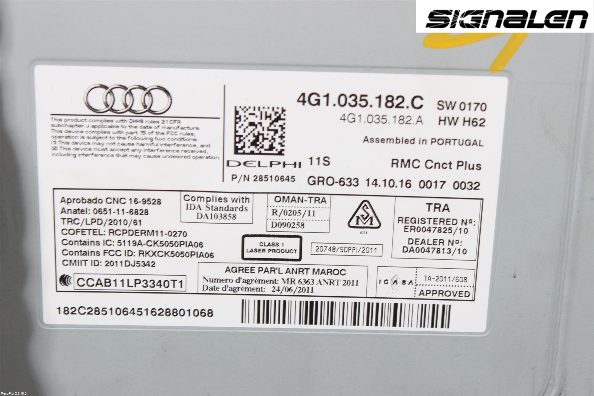 Audi A6/S6 4G 11-18 Stereo Radio