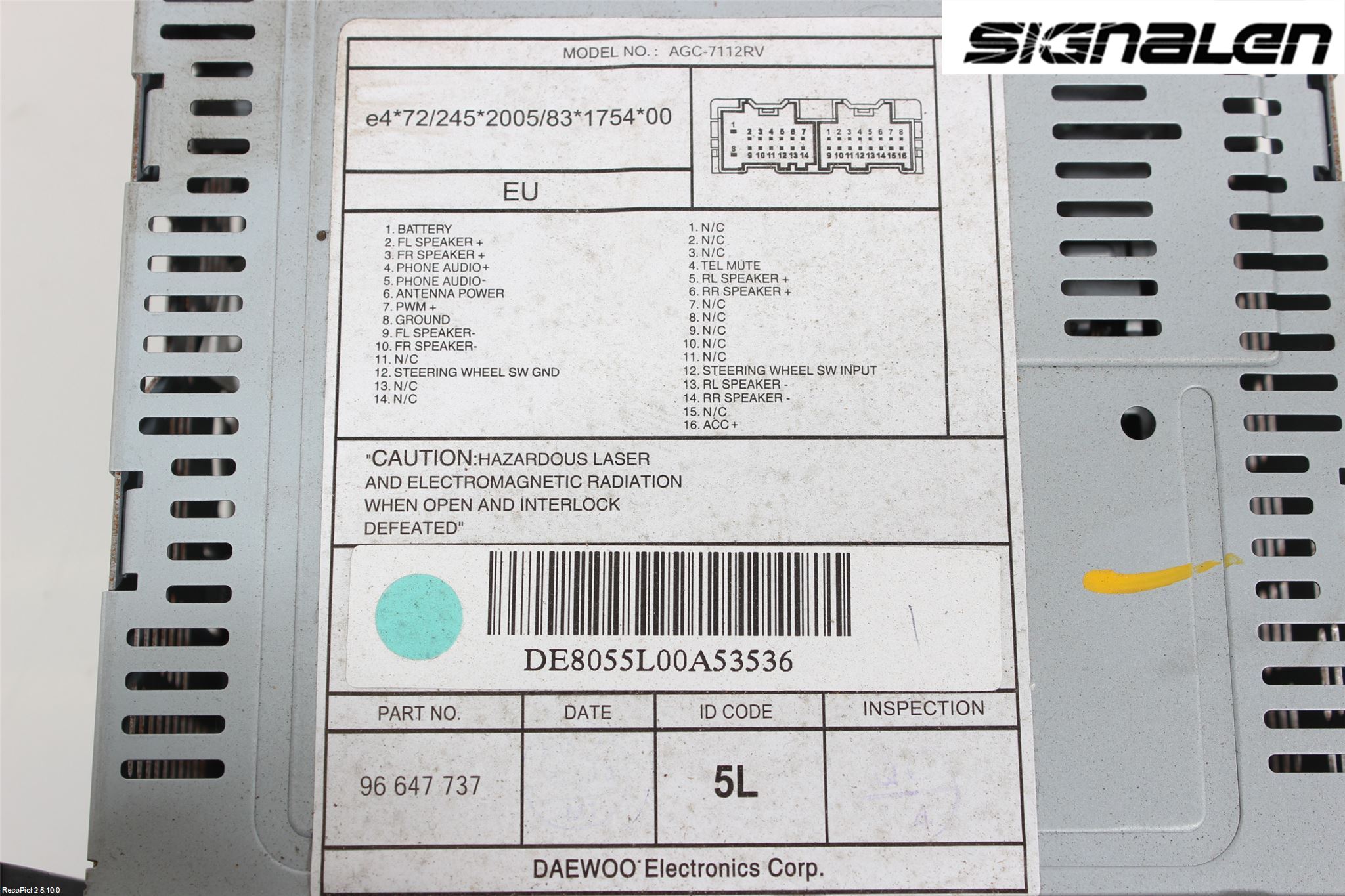 Chevrolet AVEO Stereo Radio