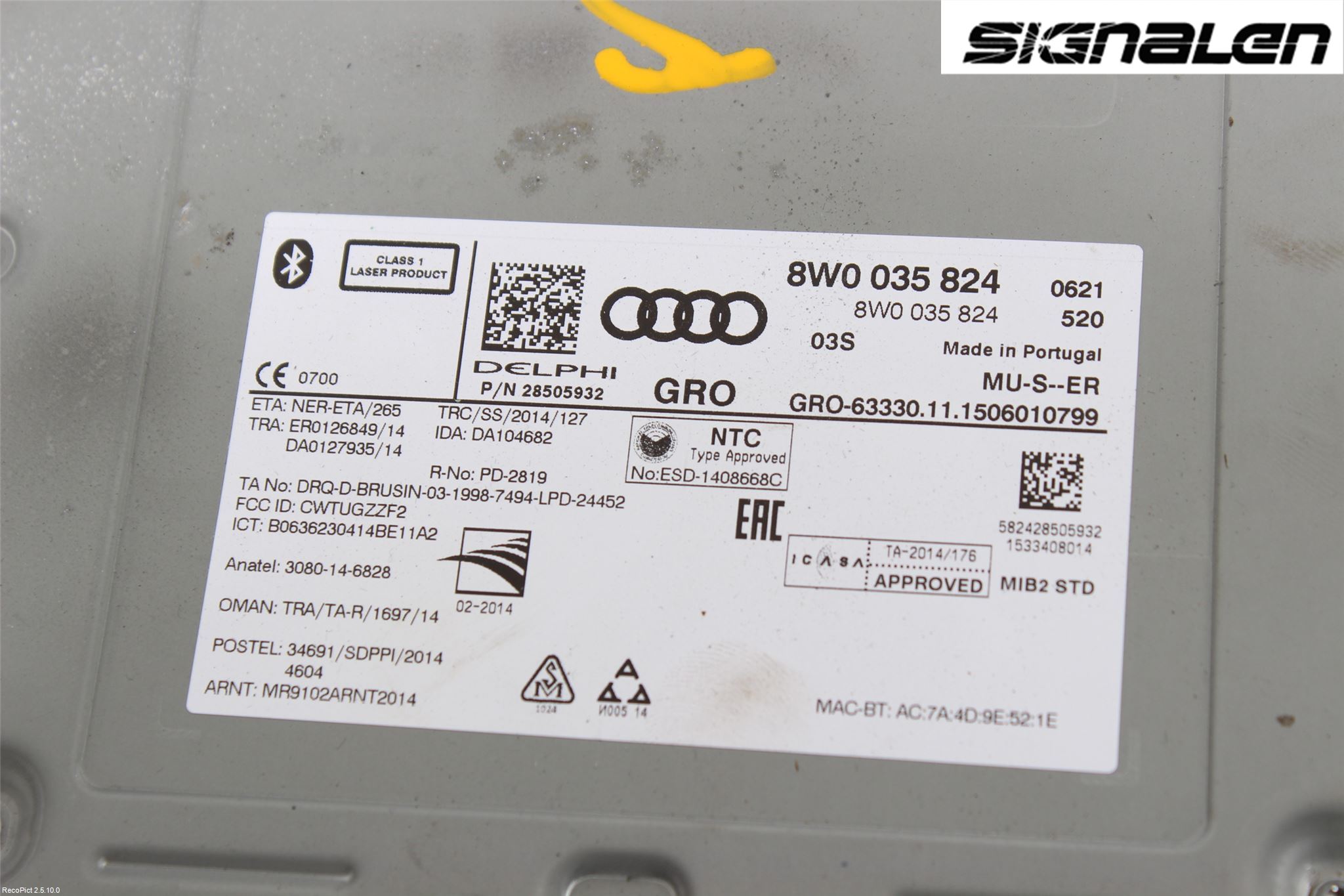 Audi A4/S4 B9 16-19 Stereo Radio
