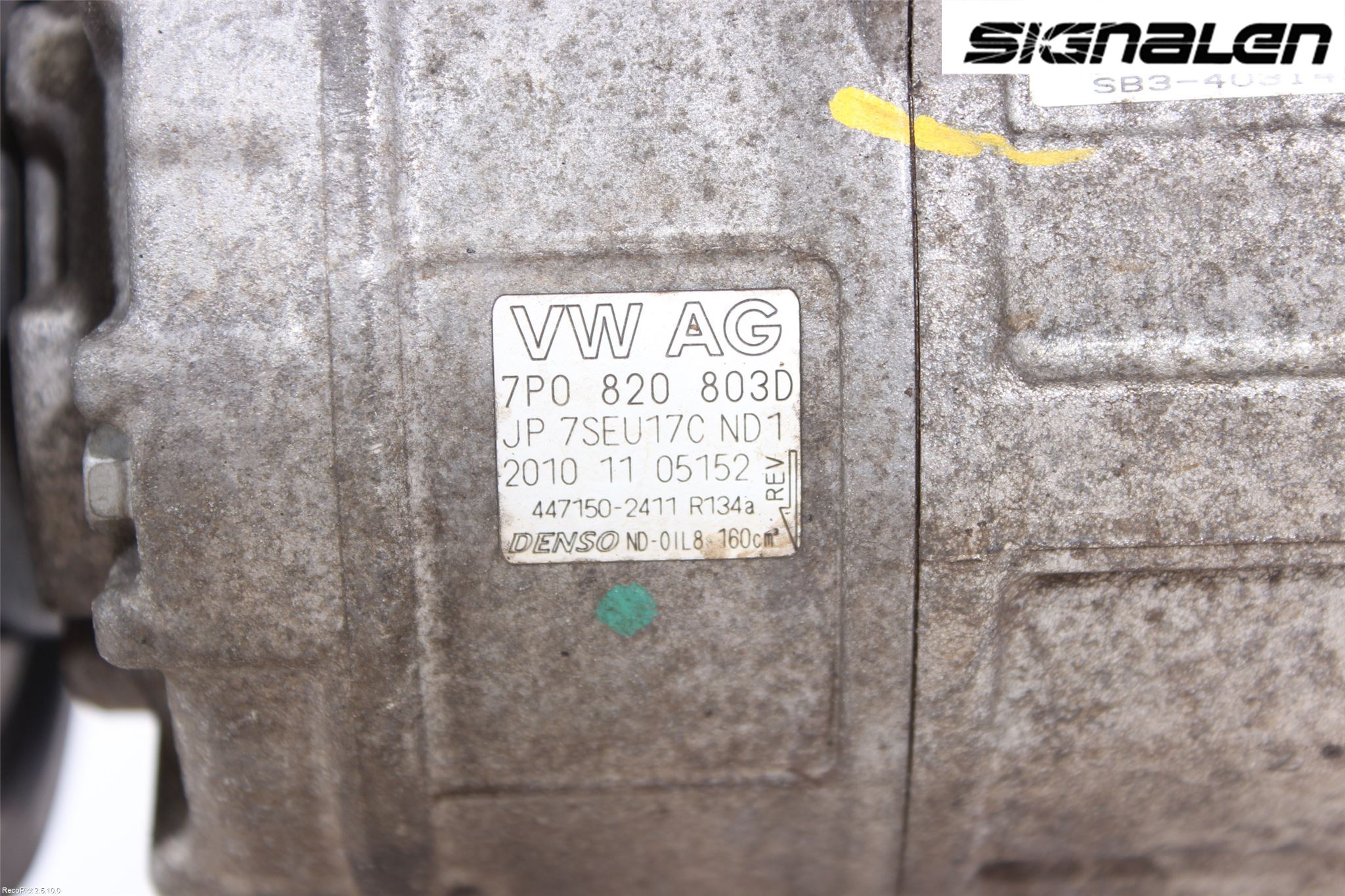 Volkswagen VW TOUAREG 7P 11-18 Varme Ac Kompressor