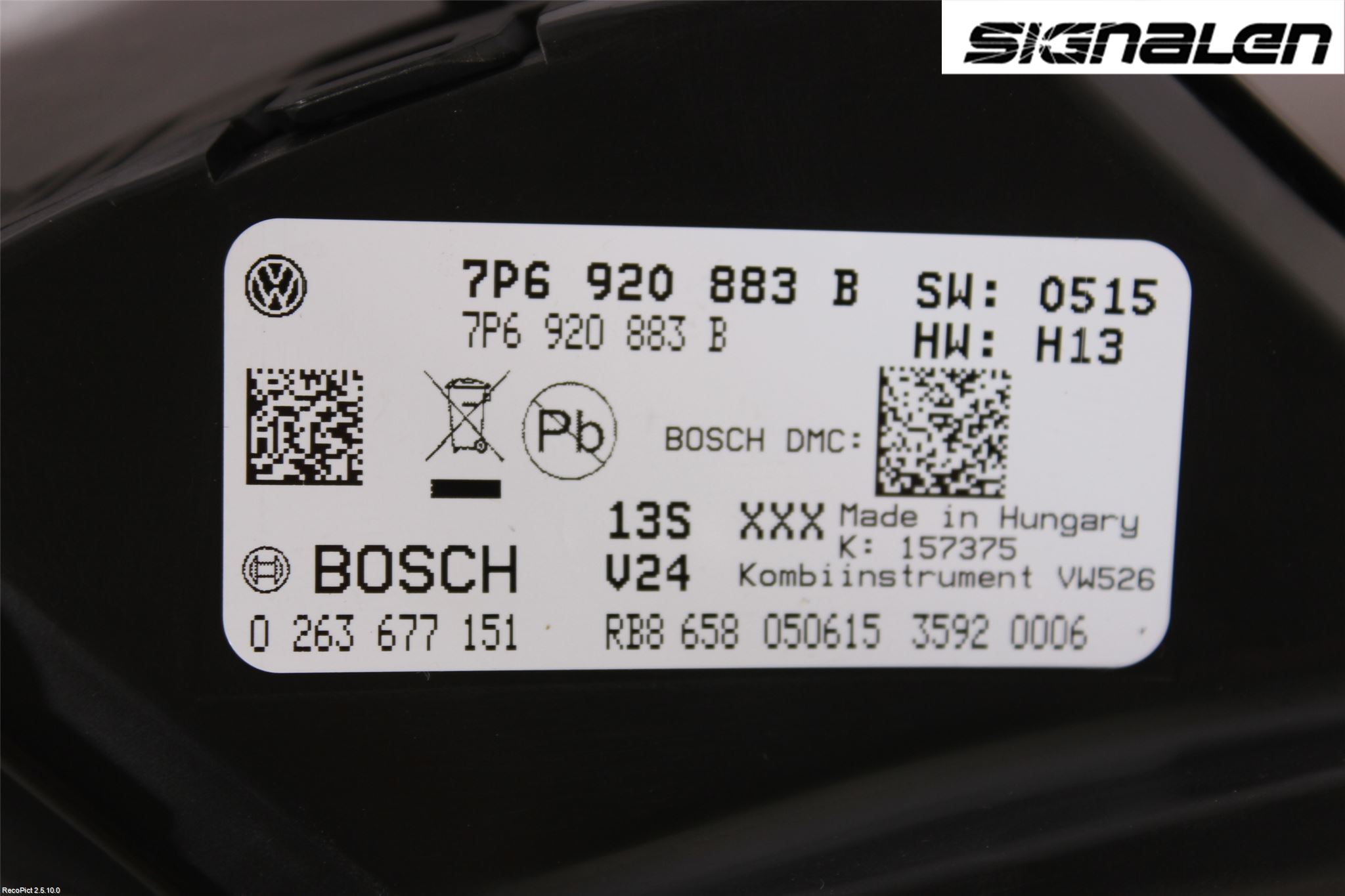 Volkswagen VW TOUAREG 7L 03-10 Instr Kombinert