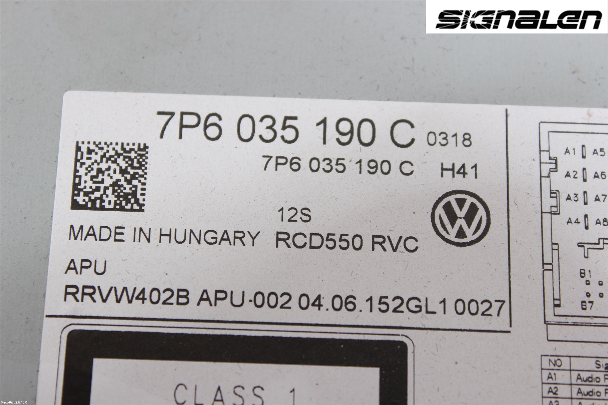 Volkswagen VW TOUAREG 7L 03-10 Stereo Radio