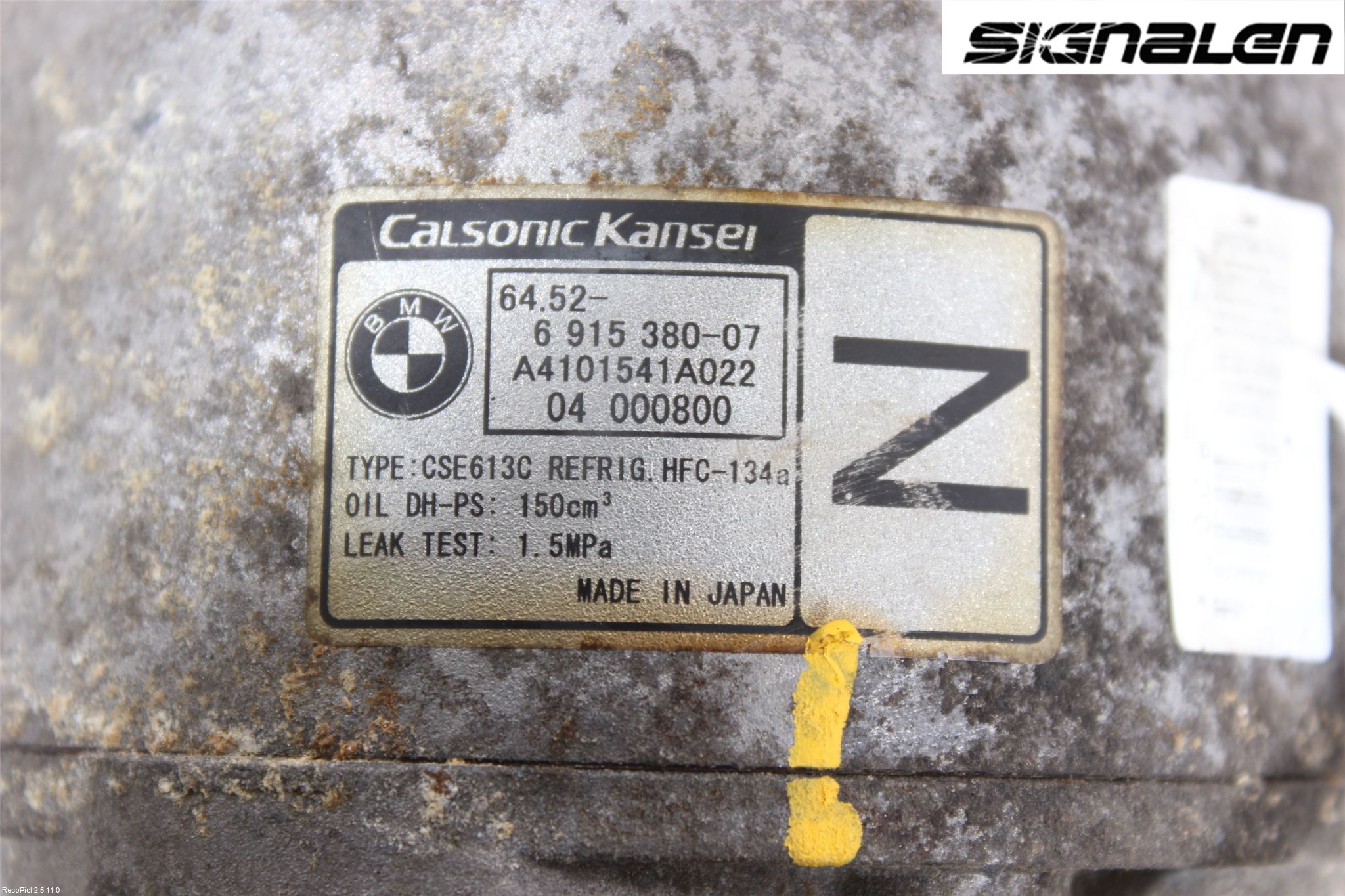 BMW 3 E90/91 SED/TOU 05-12 Varme Ac Kompressor