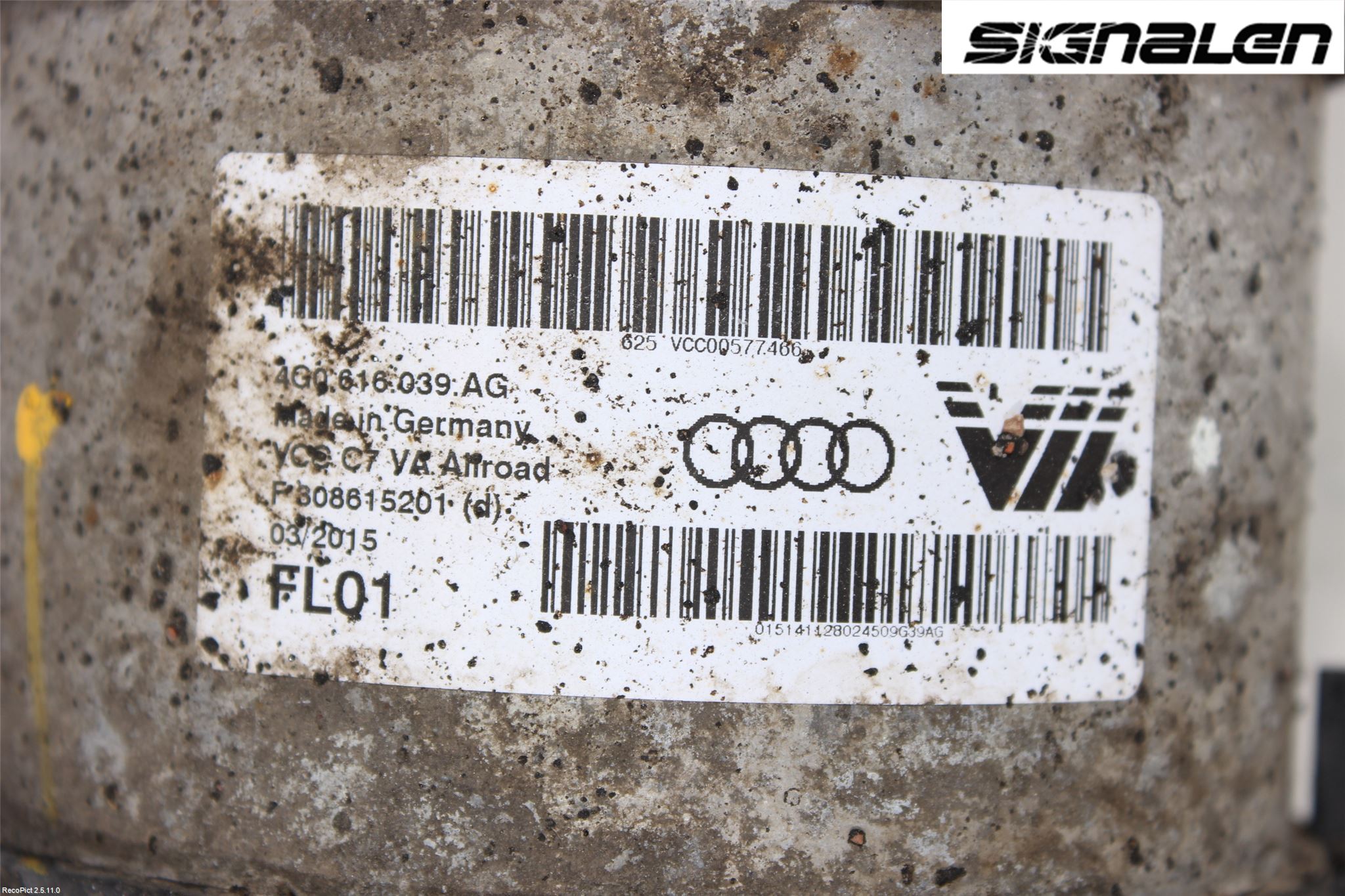 Audi A6 ALLROAD 12-18 Fjærbein Foran Venstre