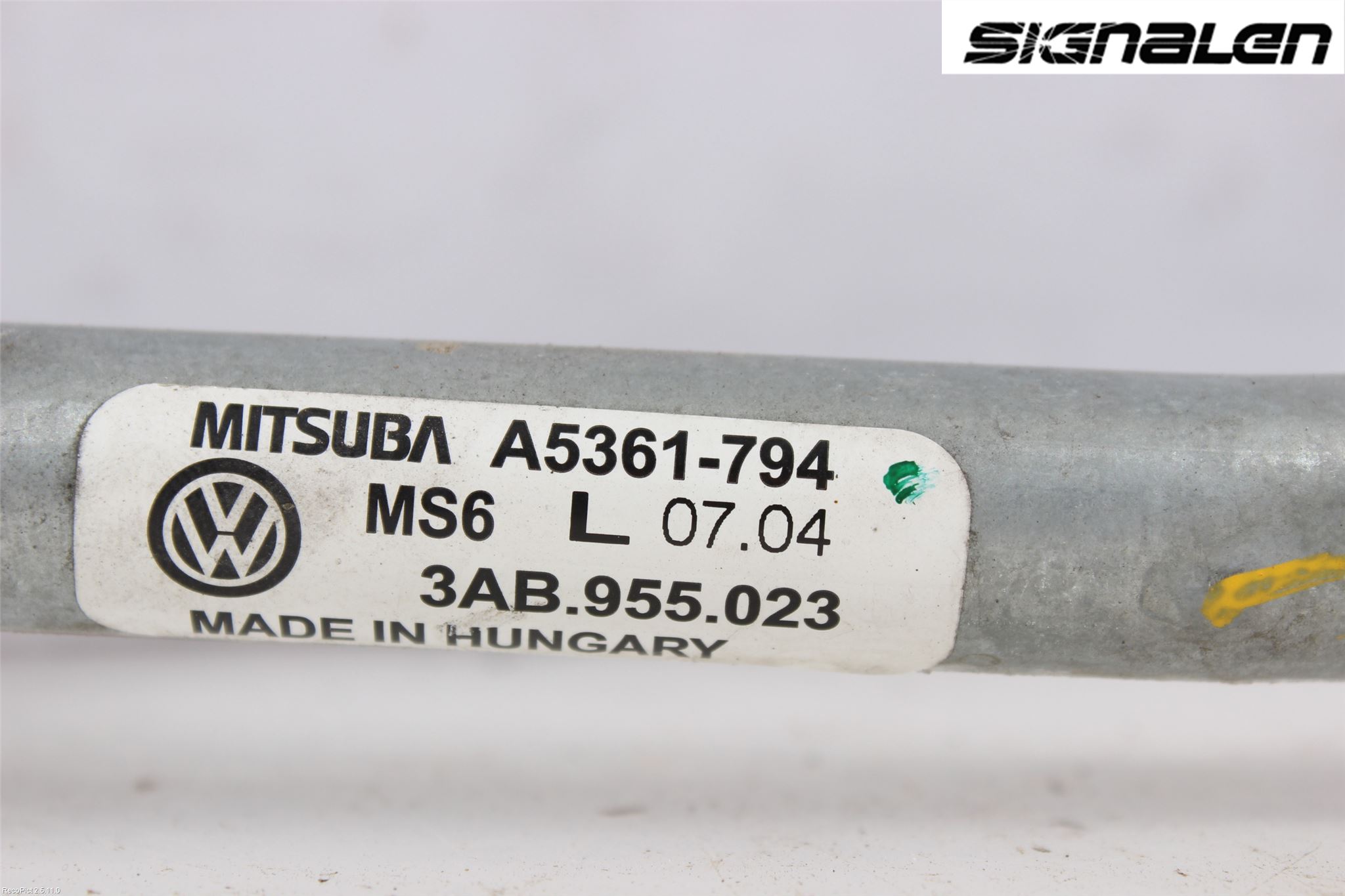 Volkswagen VW PASSAT 11-14 Viskeroverføring Frontrute