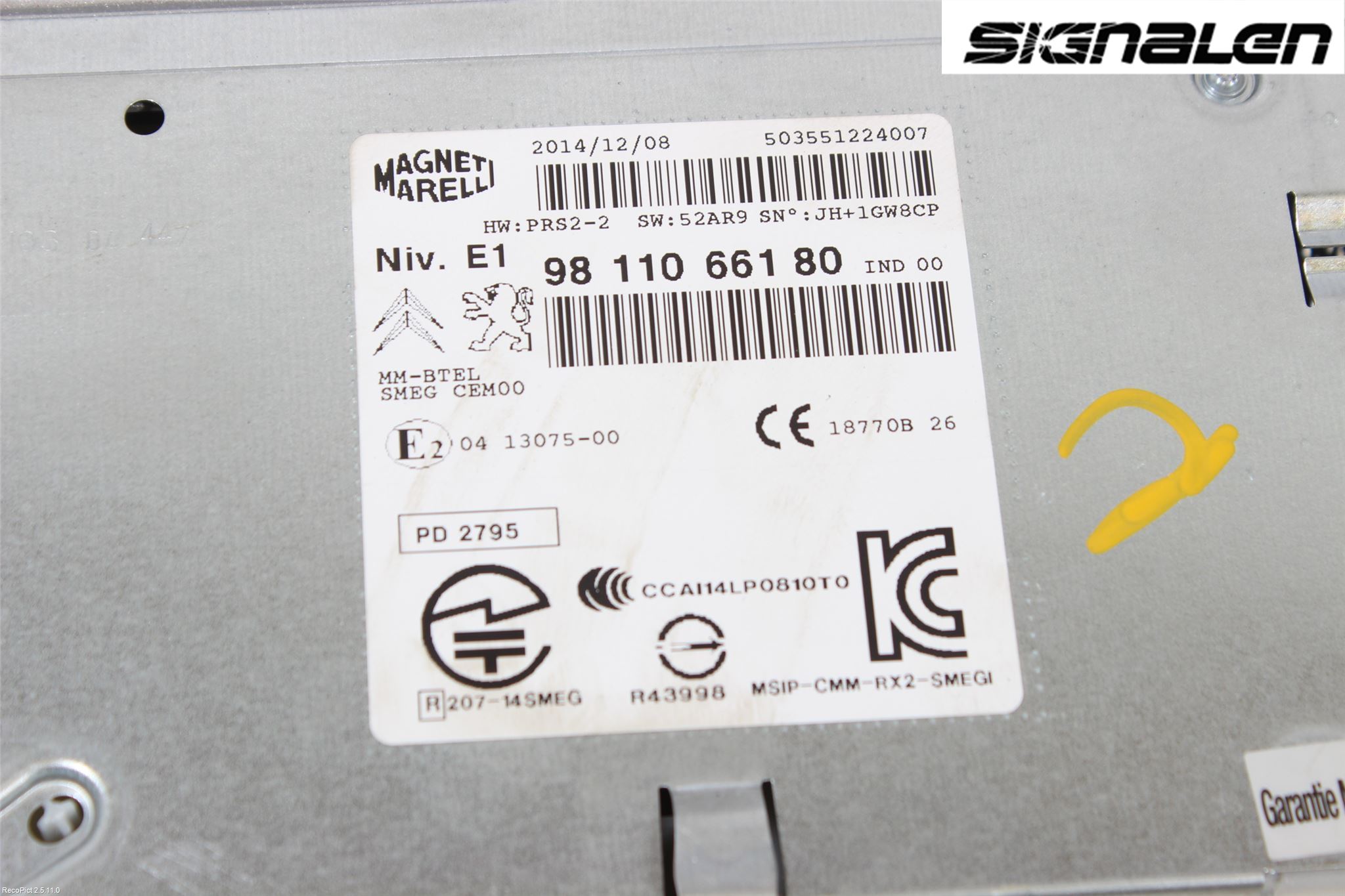 Peugeot 208 12-15 Stereo Radio