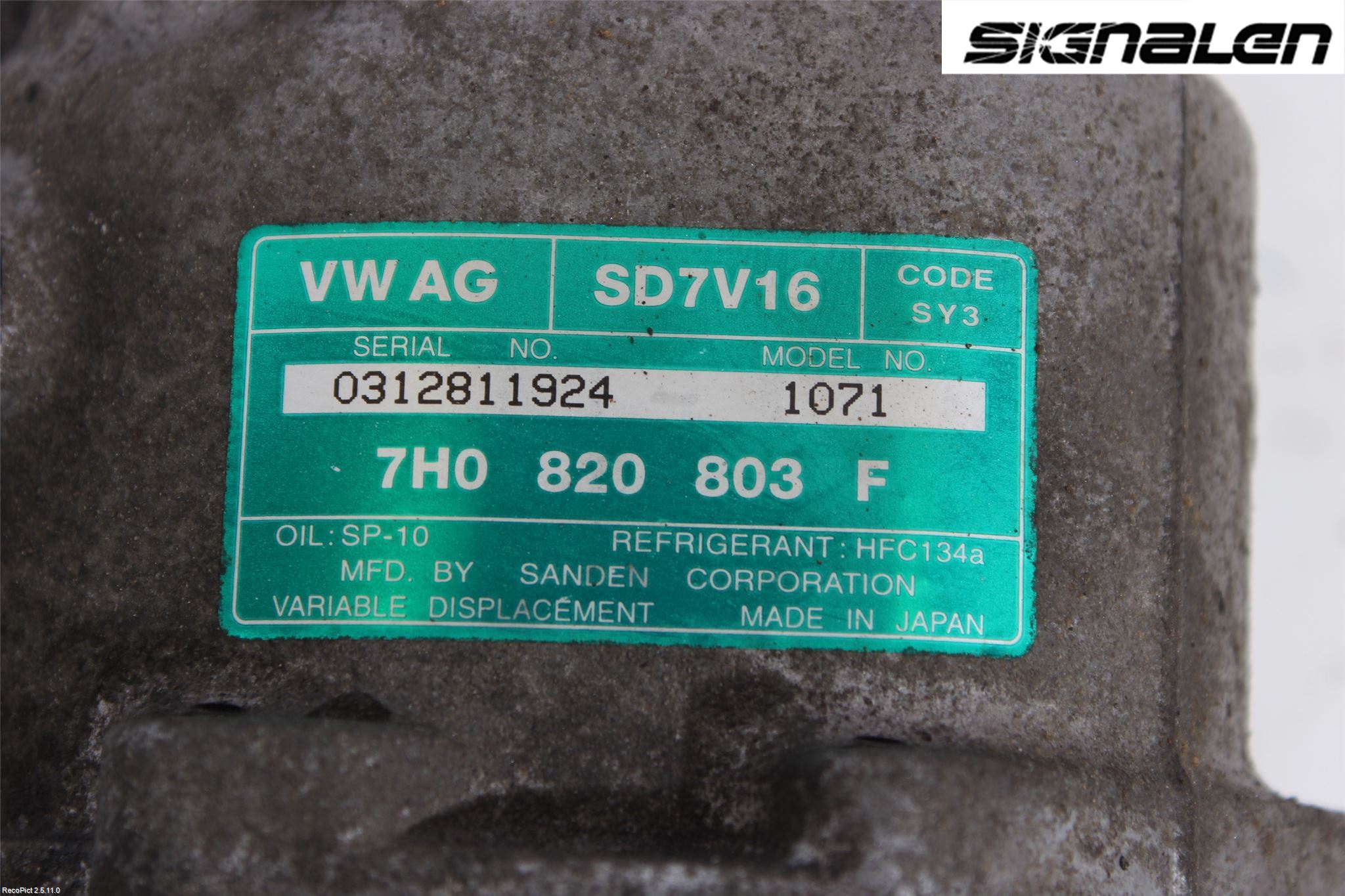 Volkswagen VW CADDY      04-10 Varme Ac Kompressor
