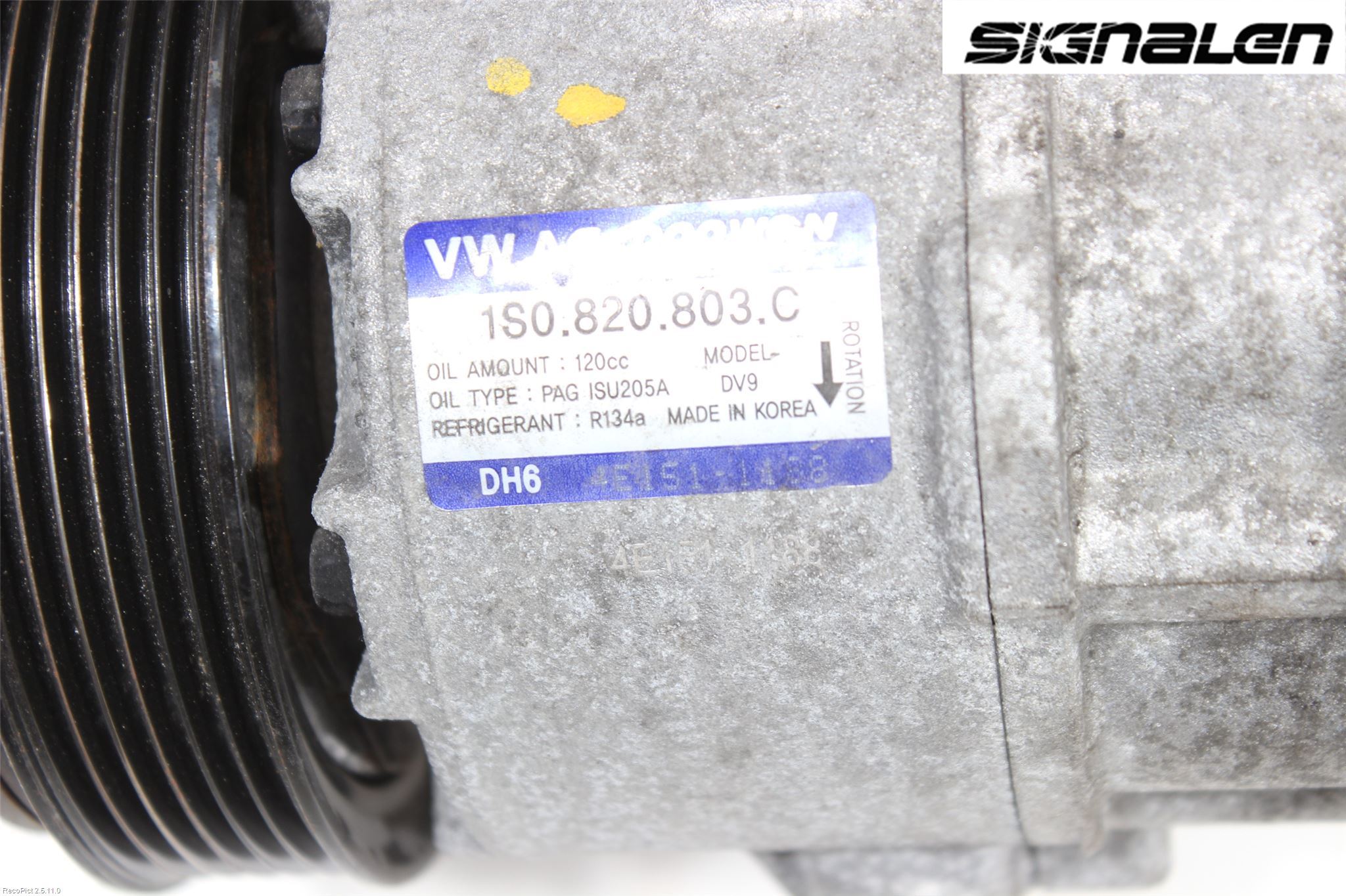 Volkswagen VW UP! / E-UP! Varme Ac Kompressor