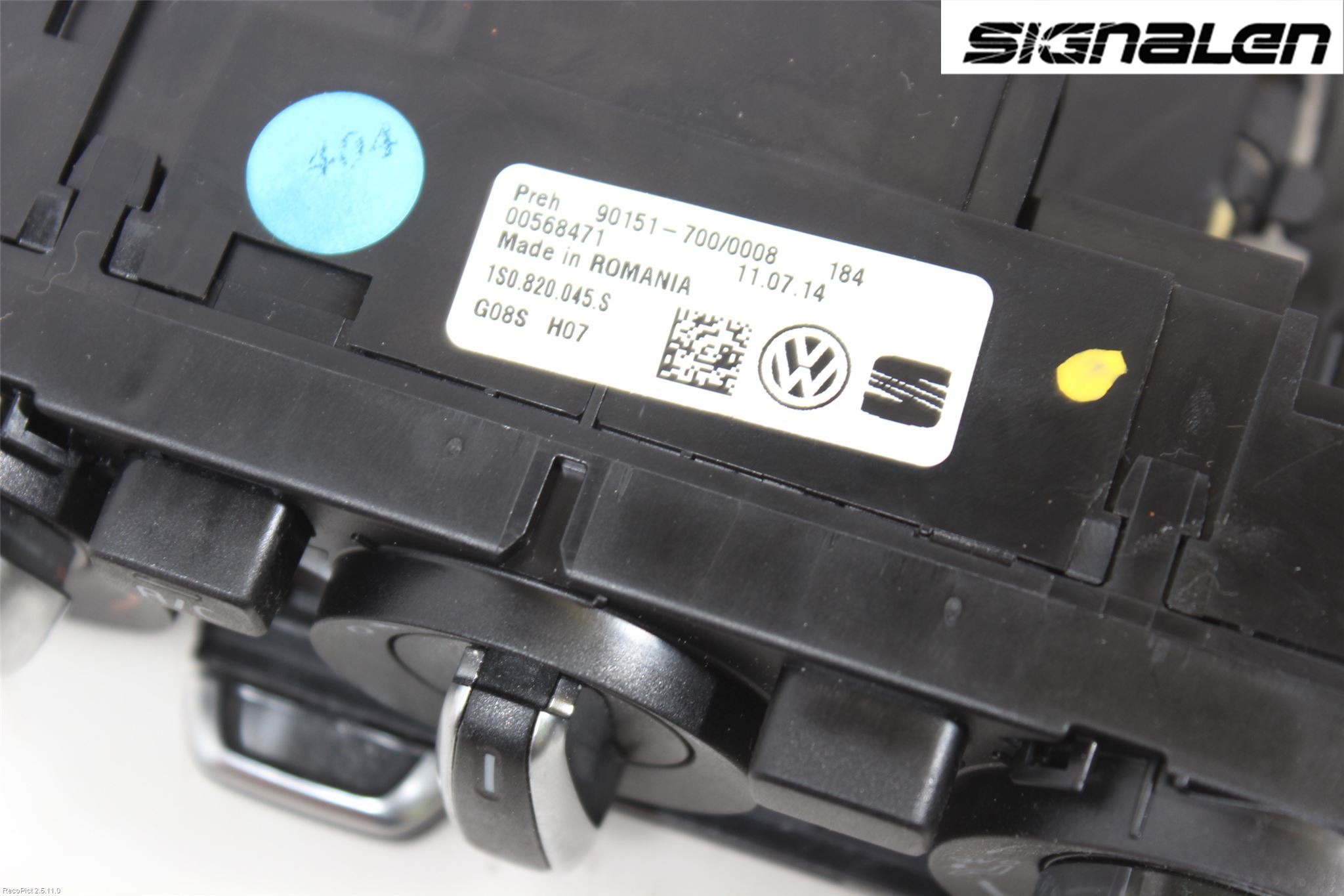 Volkswagen VW UP! / E-UP! Varme Ac Betjening-Display