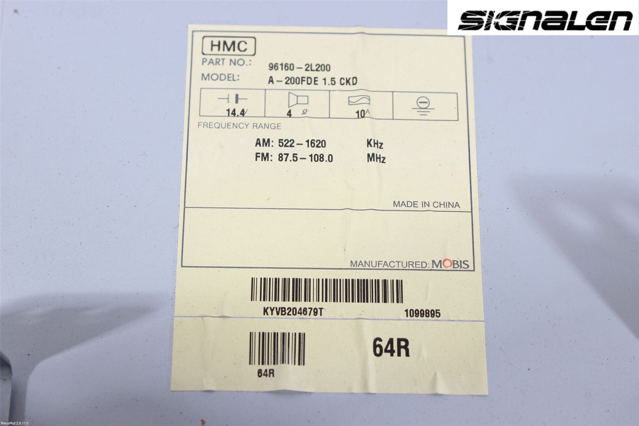 Hyundai i30 FD 07-12 Stereo Radio