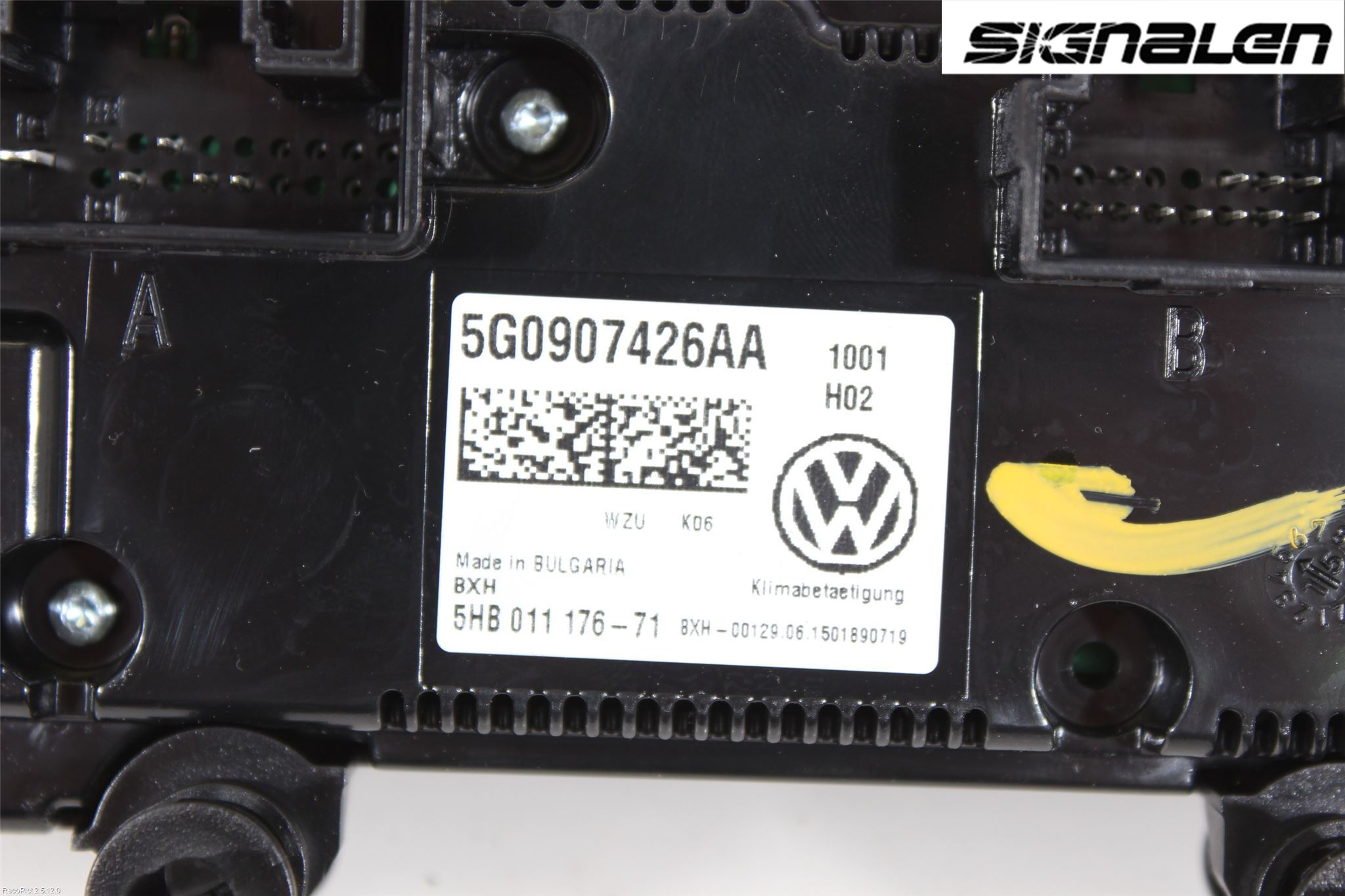 Volkswagen VW GOLF / E-GOLF VII 13-20 Varme Ac Betjening-Display
