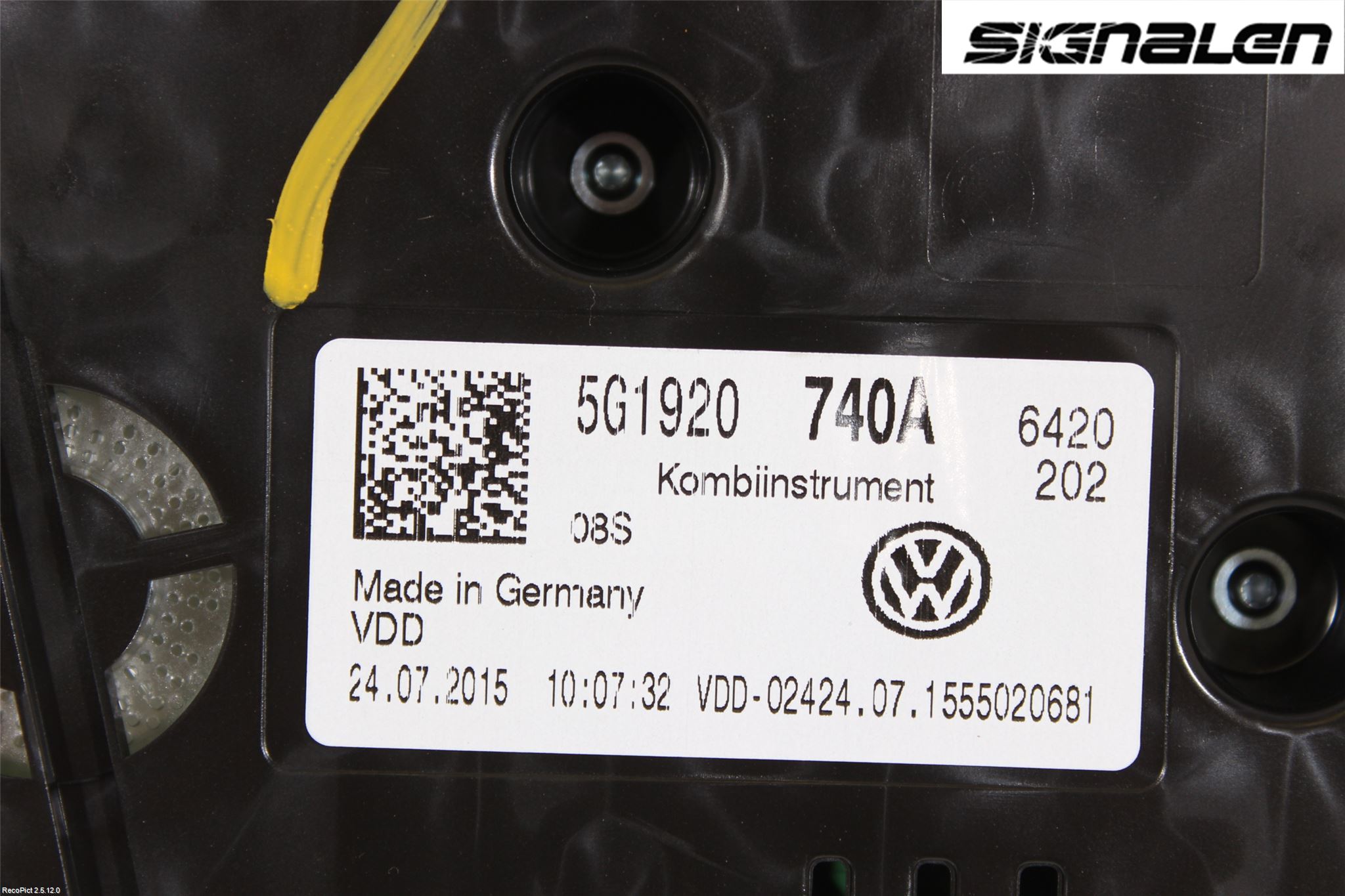 Volkswagen VW GOLF / E-GOLF VII 13-20 Instr Kombinert