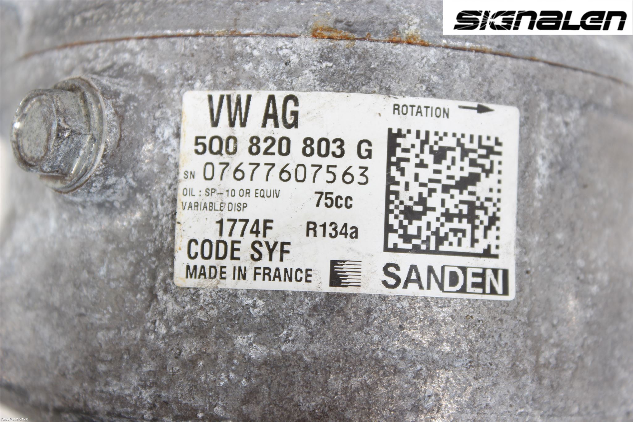 Volkswagen VW GOLF / E-GOLF VII 13-20 Varme Ac Kompressor