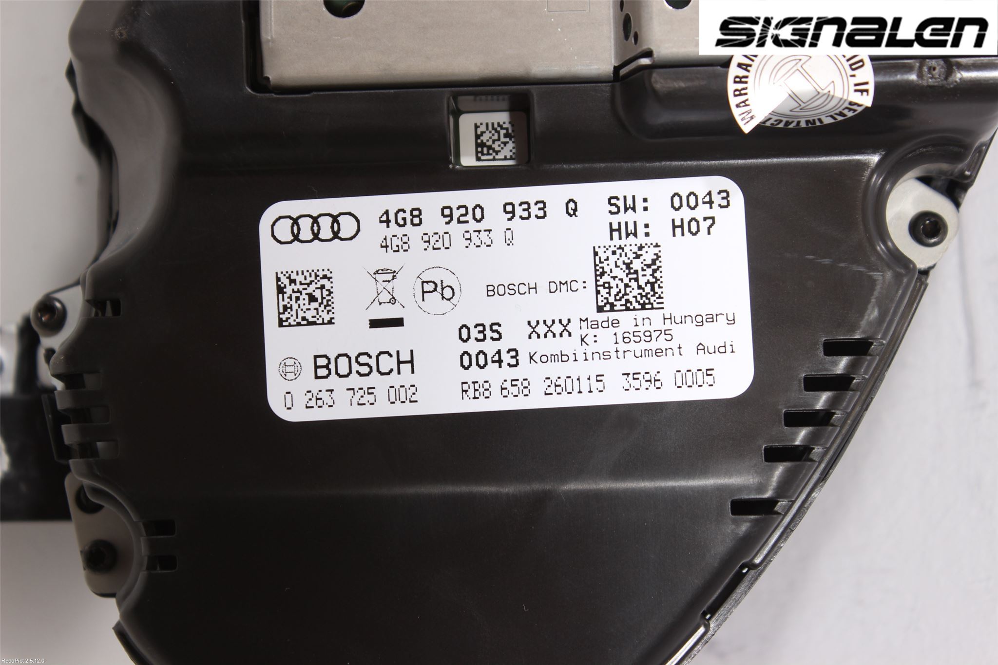 Audi A6/S6 4G 11-18 Instr Kombinert