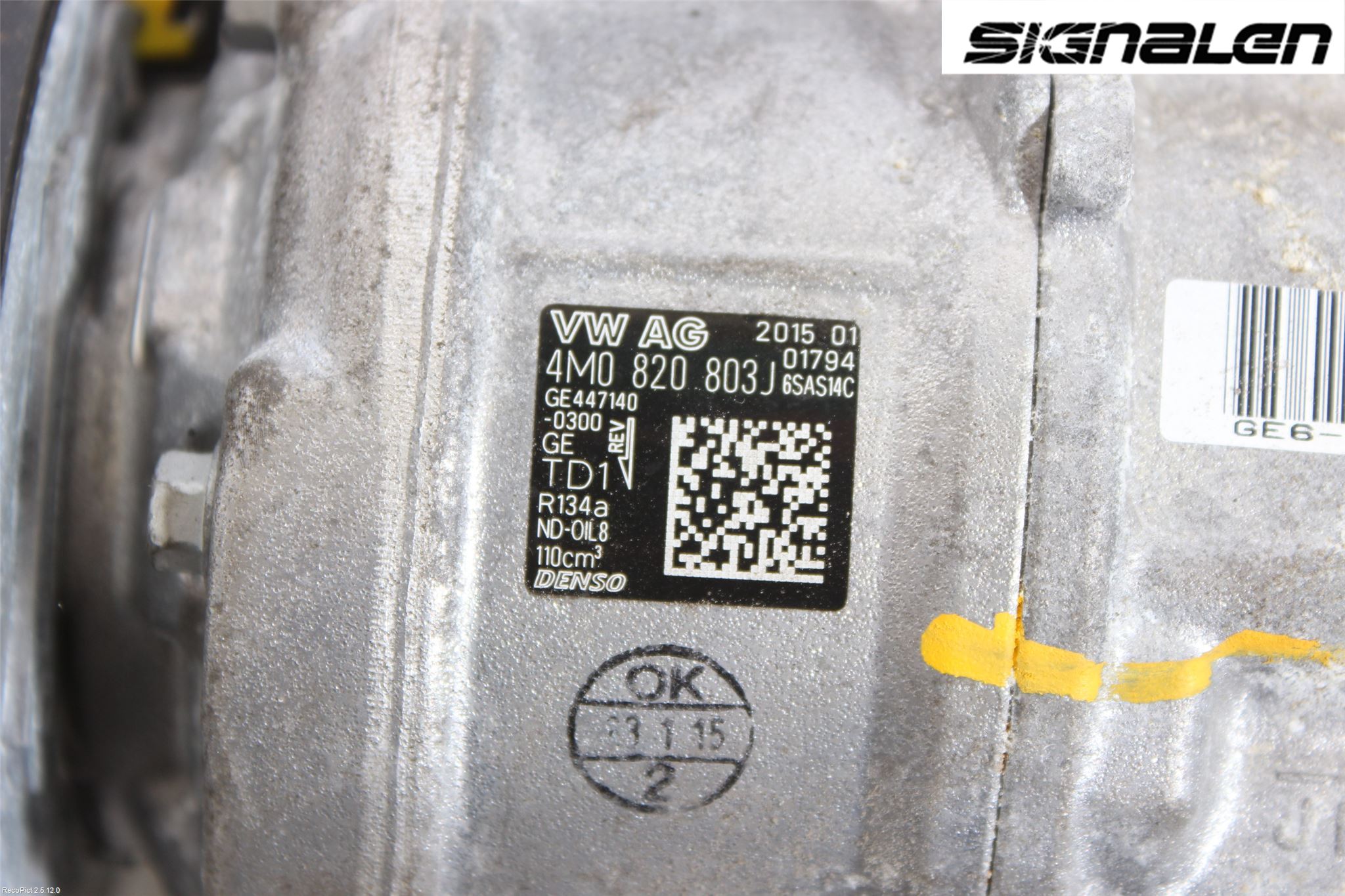 Audi A6/S6 4G 11-18 Varme Ac Kompressor