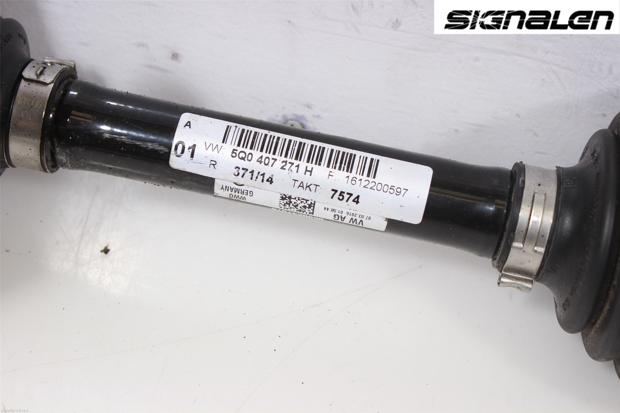 Volkswagen VW GOLF / E-GOLF VII 13-20 Drivaksel Foran Kompl Venstre