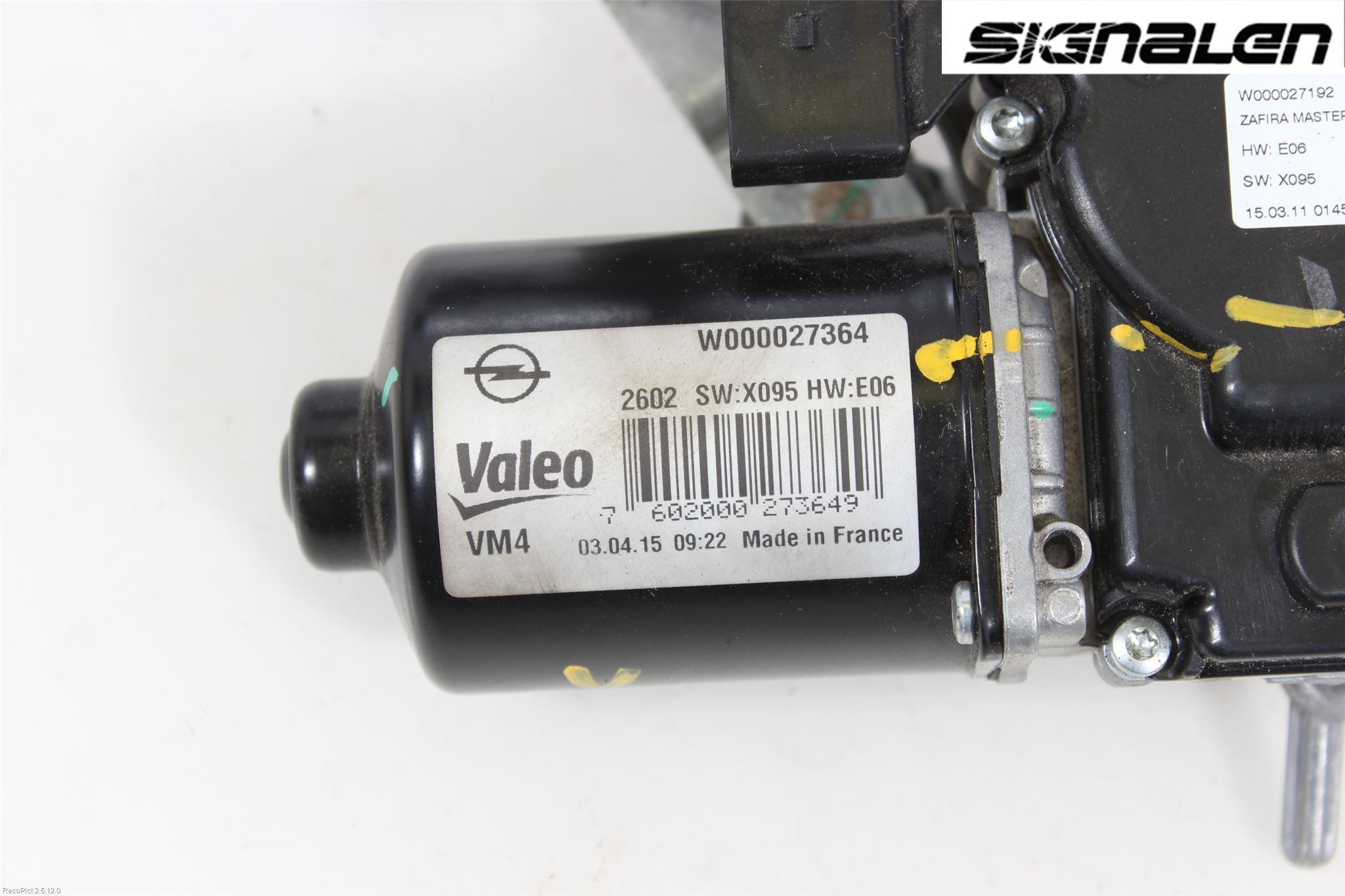 Opel ZAFIRA C 12-19 Viskermotor Frontrute