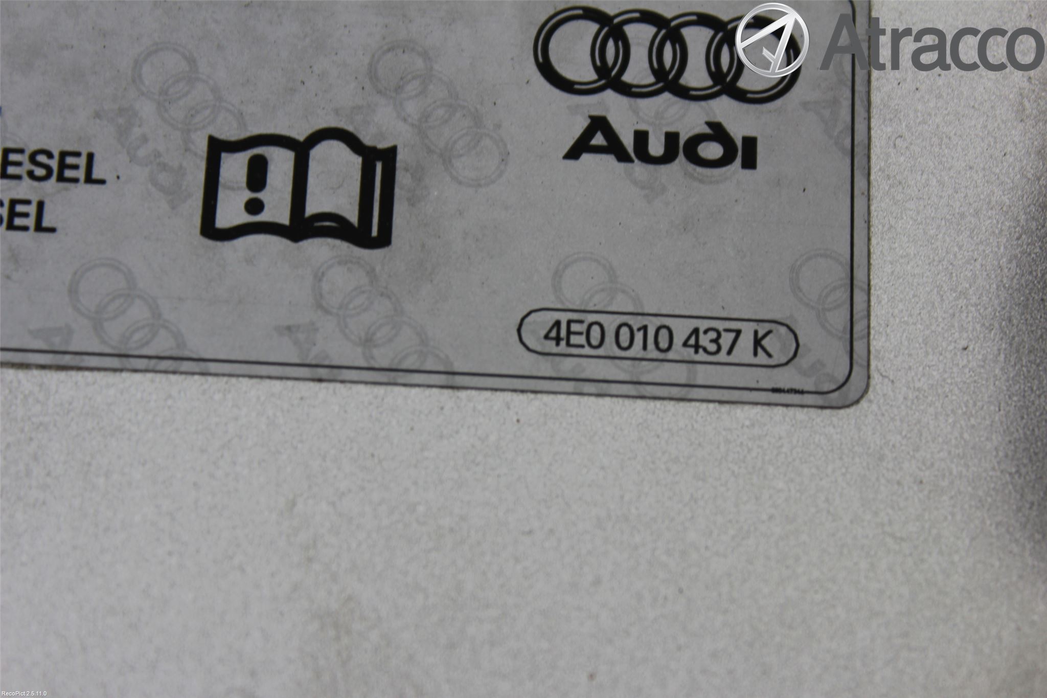 Audi A4/S4 05-07 Drivstoff Tankluke