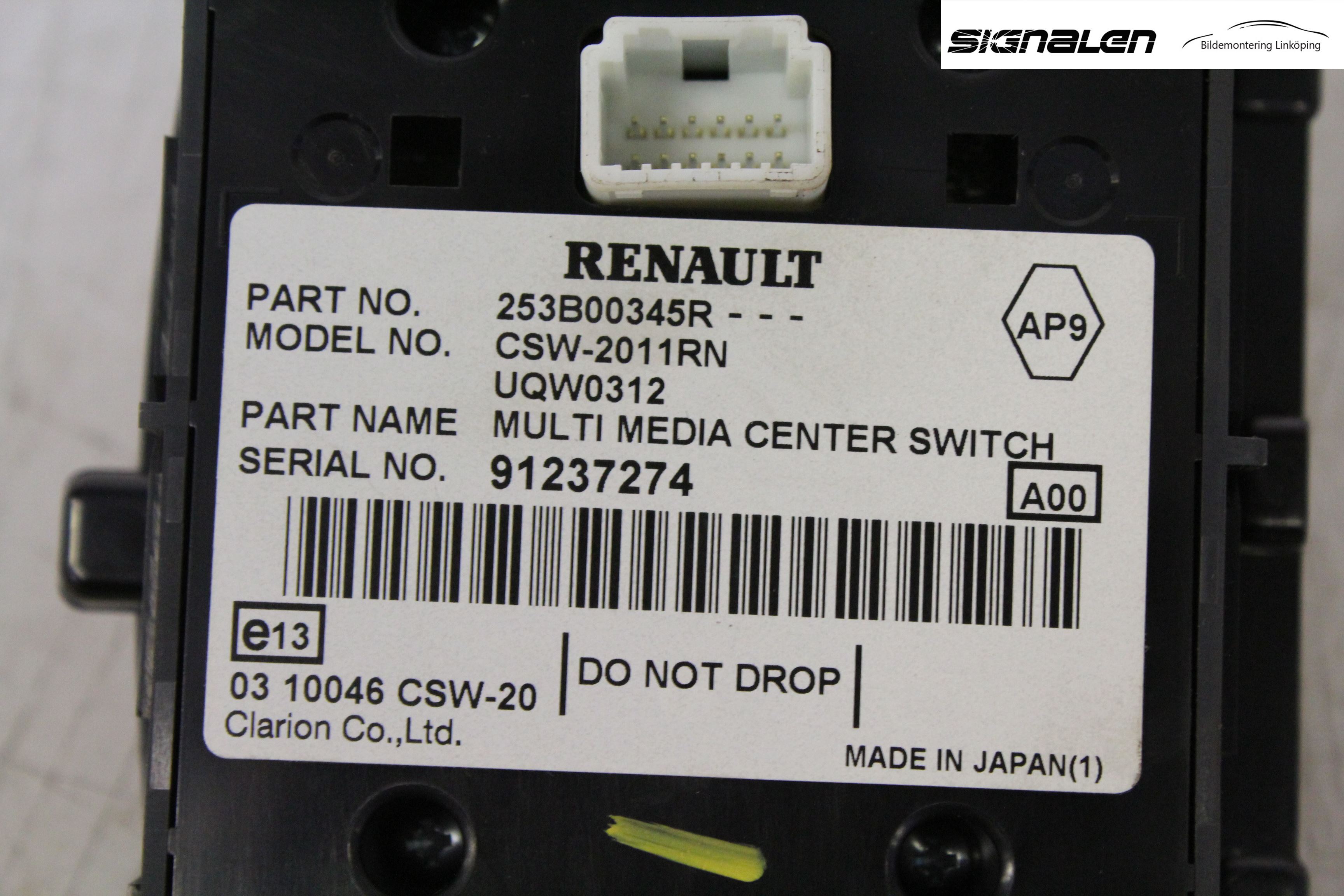 Renault LAGUNA III 08-10 Bryter Cruisekontroll
