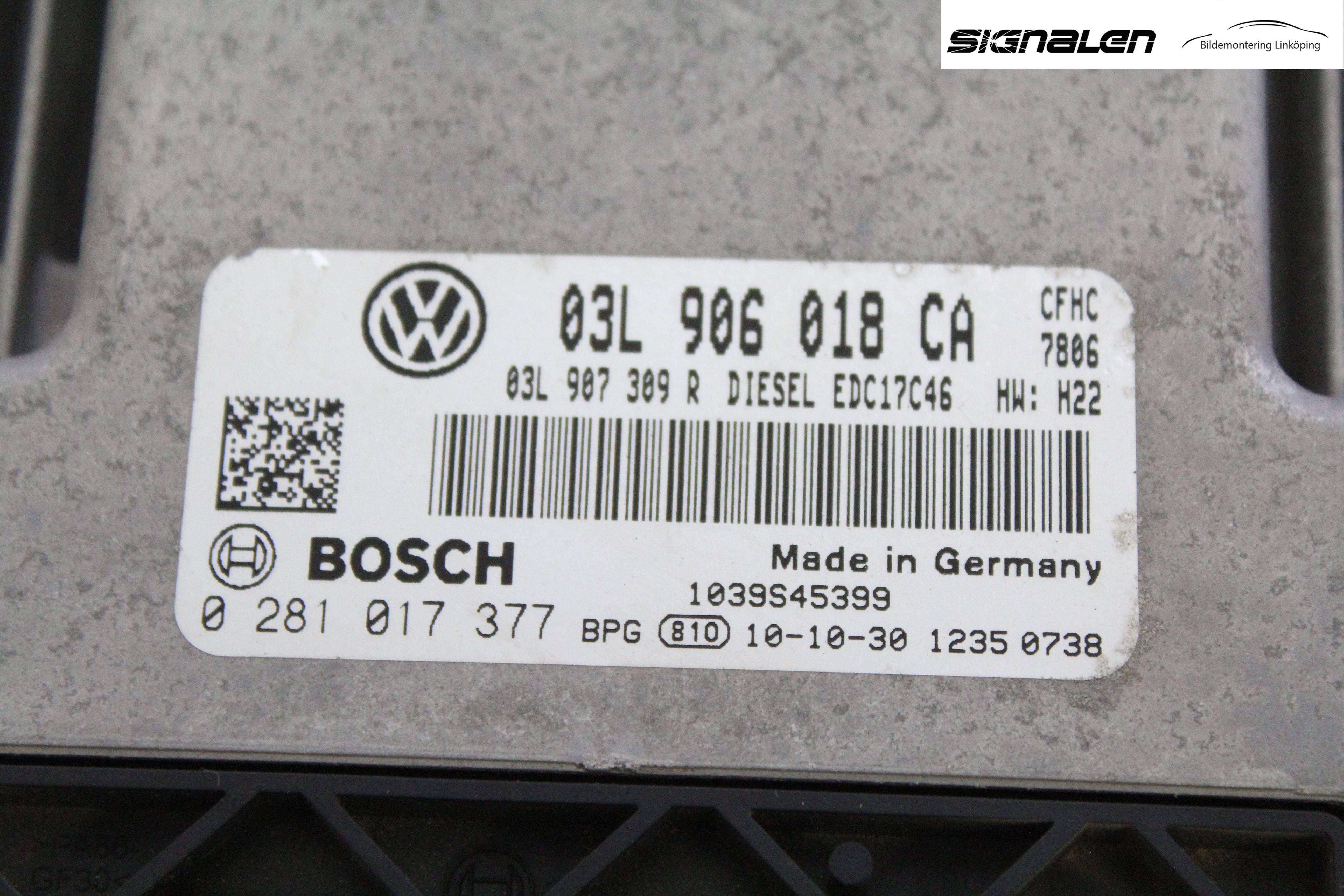 Volkswagen VW CADDY 11-15 Styreenhet Innsprøytning