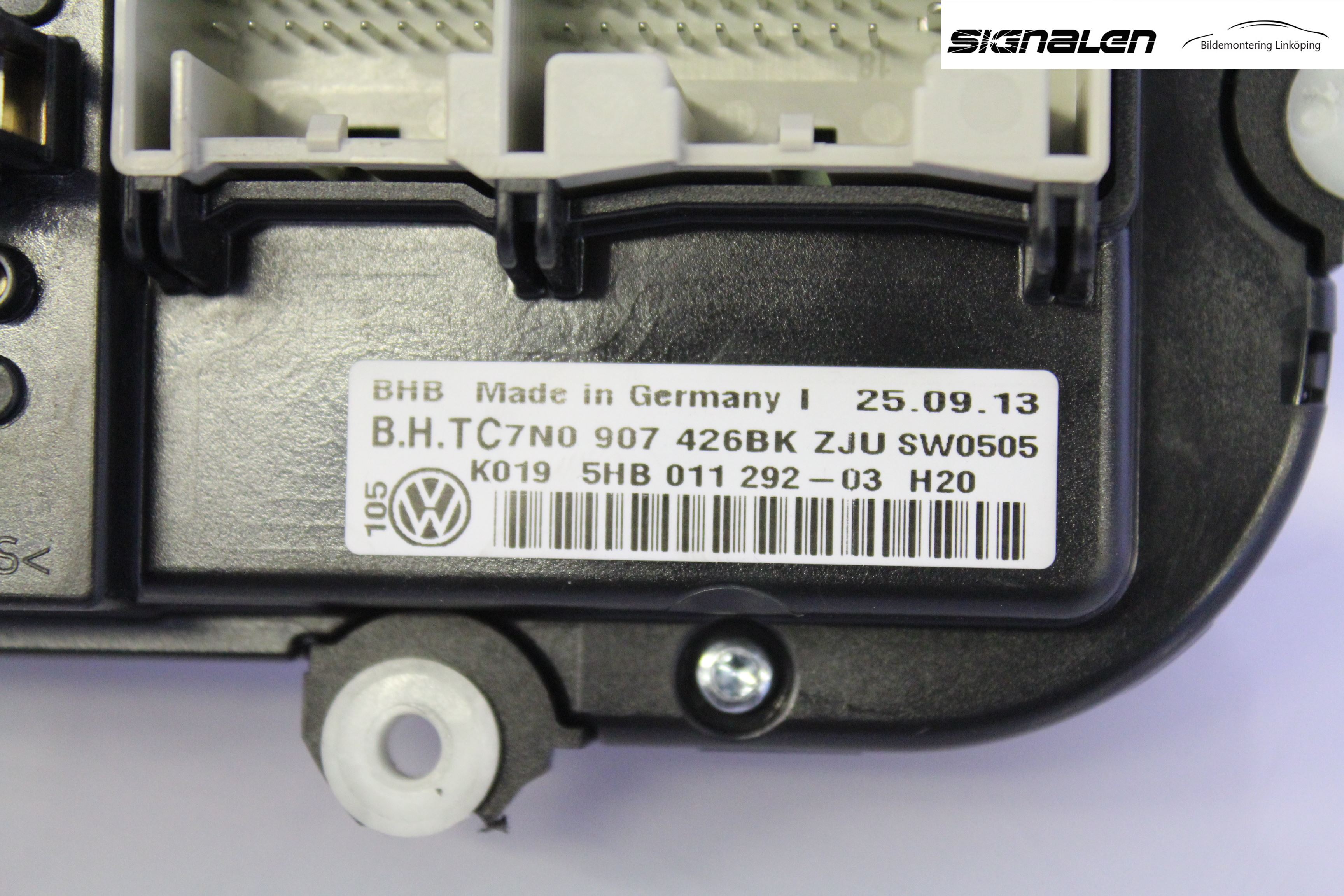 Volkswagen VW CADDY 11-15 Varme Ac Betjening-Display