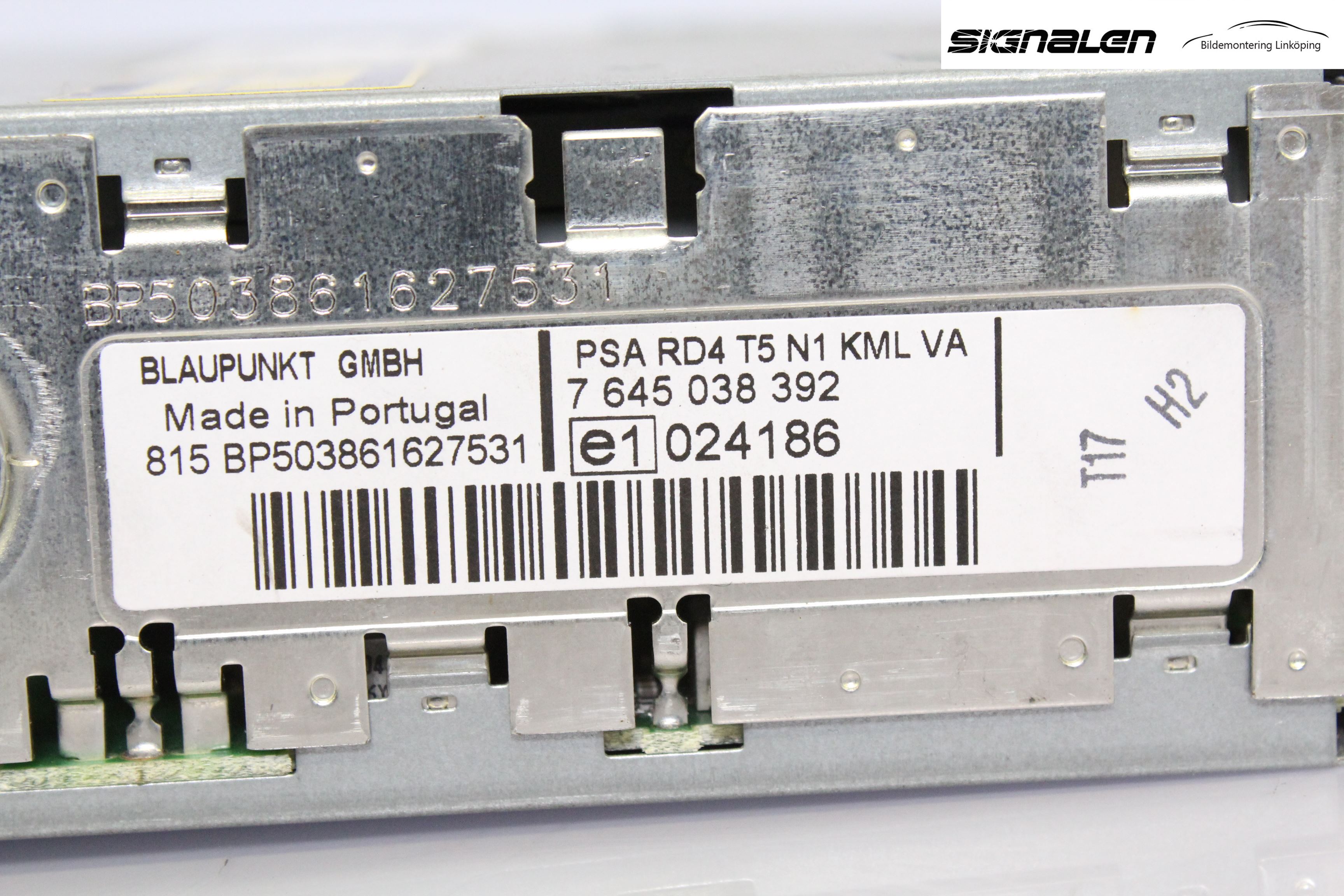 Peugeot 307     05-08 Stereo Radio Med Cd