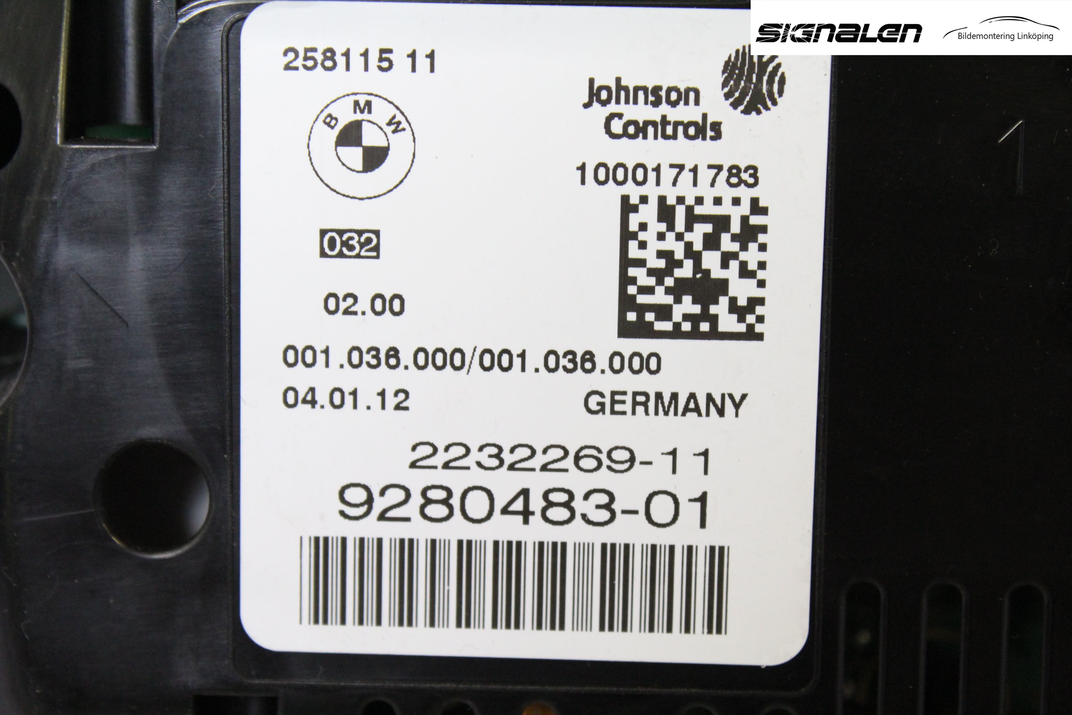 BMW 5 F10/F11/F18 09-17 Instr Kombinert