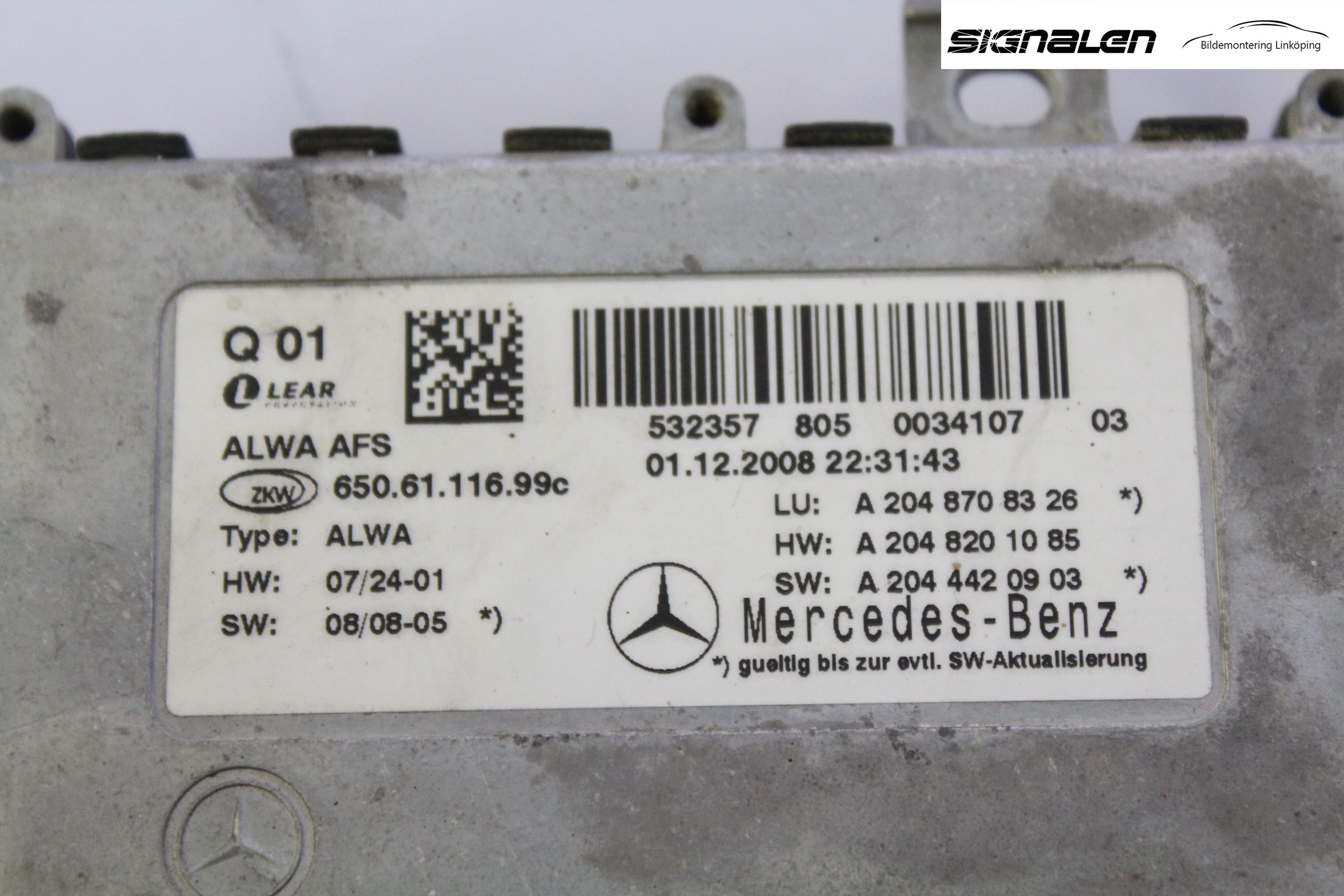 Mercedes-Benz MB GLK-KLASS (X204) 08-16 Styreenhet Xenon