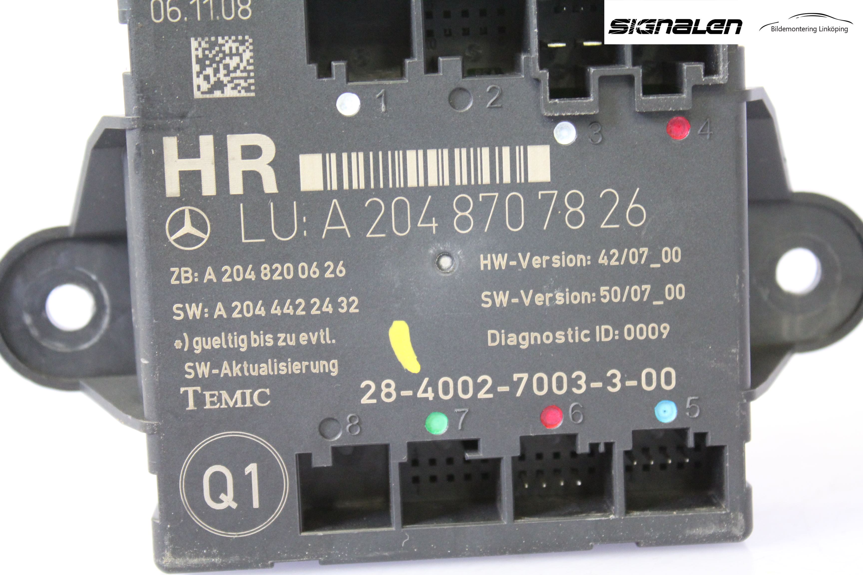 Mercedes-Benz MB GLK-KLASS (X204) 08-16 Styreenhet Dør