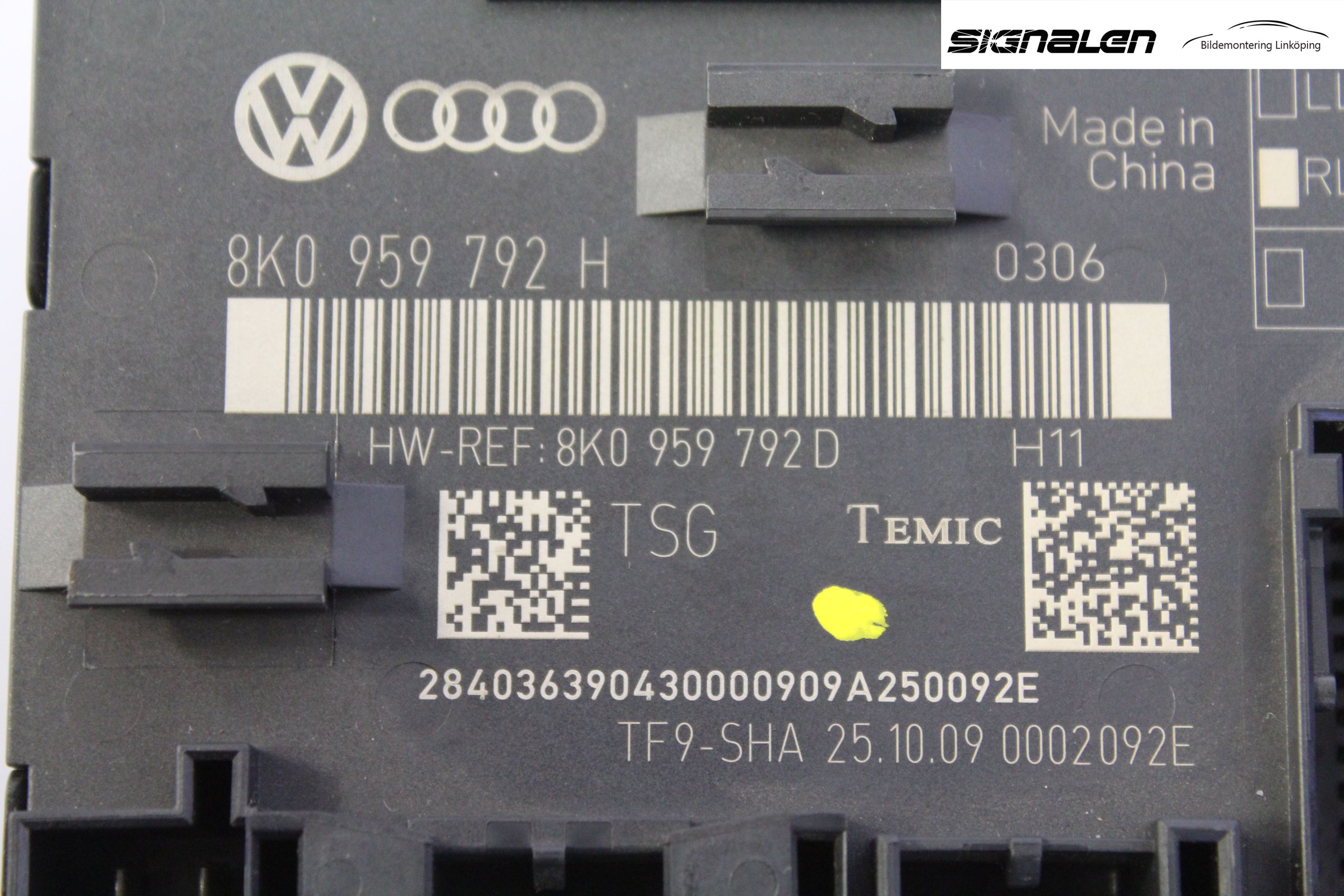 Audi A4/S4 08-11 Styreenhet Dør