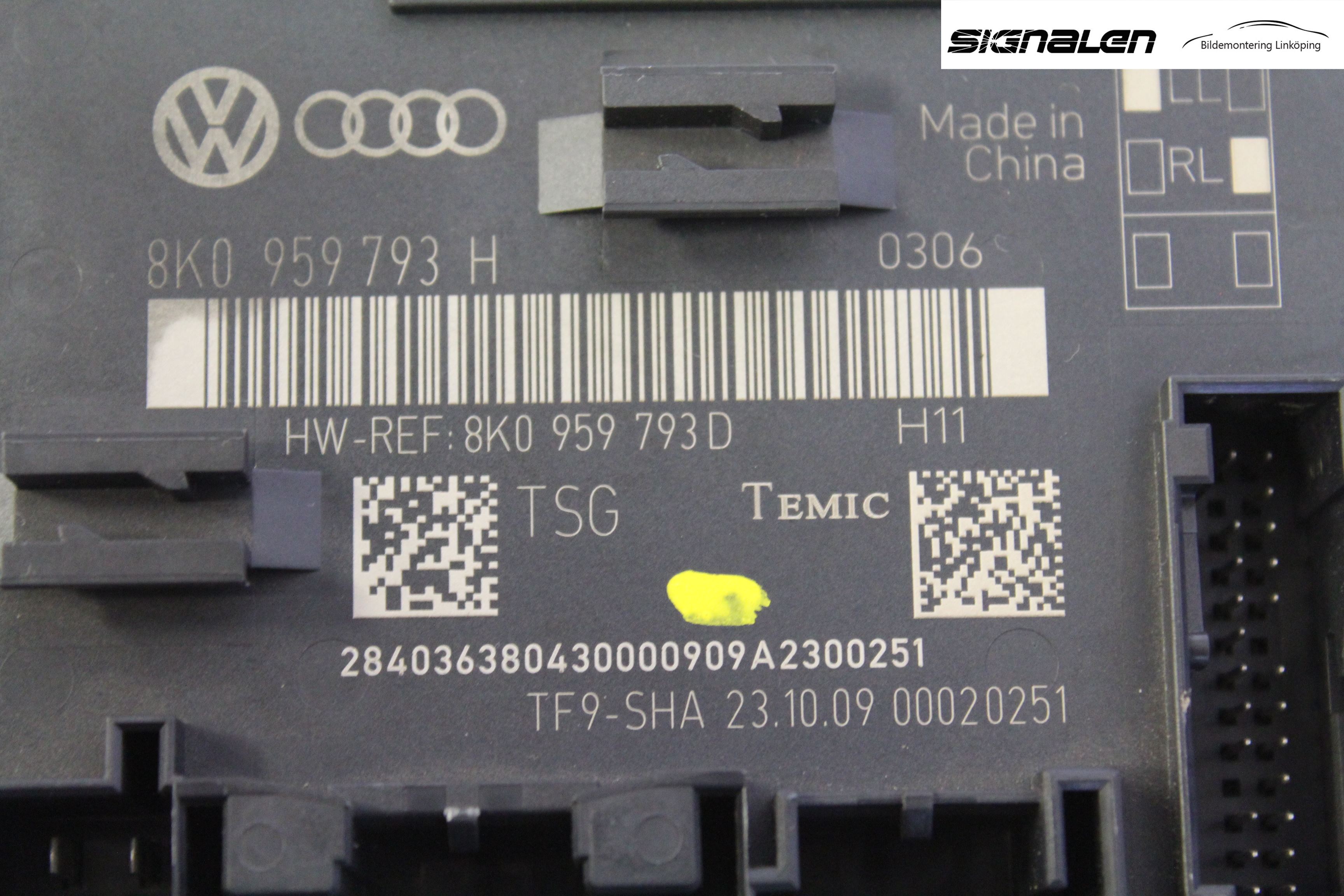 Audi A4/S4 08-11 Styreenhet Dør