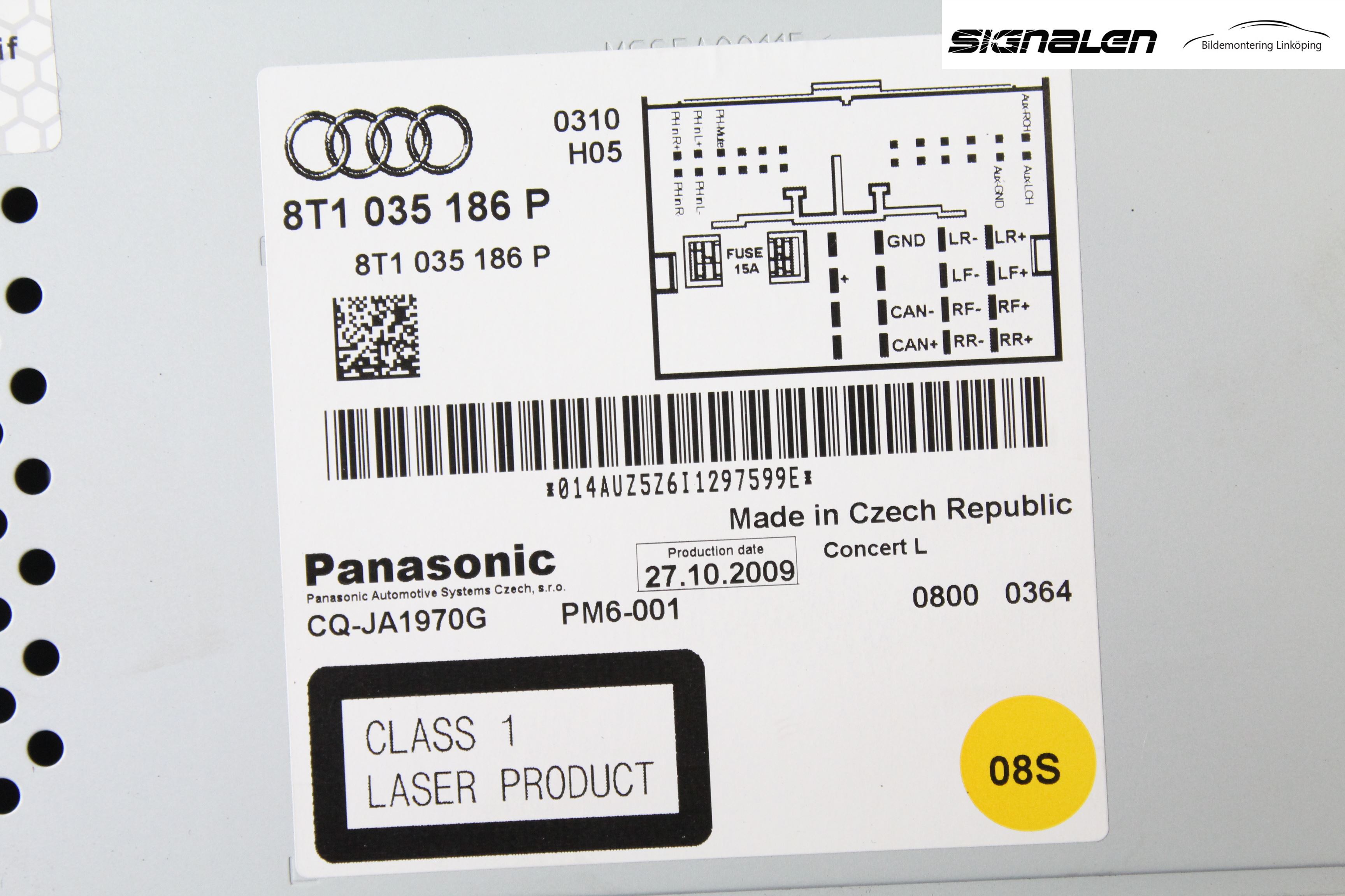 Audi A4/S4 08-11 Stereo Radio Med Cd
