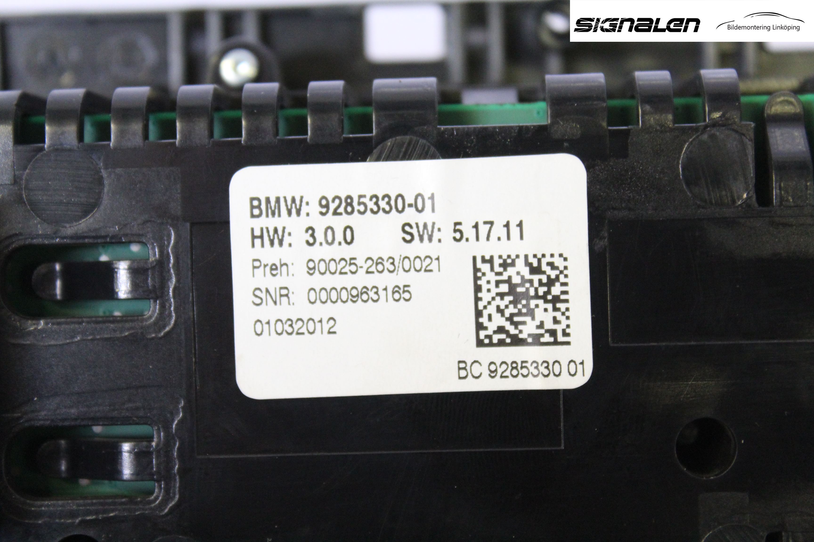 BMW 5 F10/F11/F18 09-17 Varme Ac Betjening-Display
