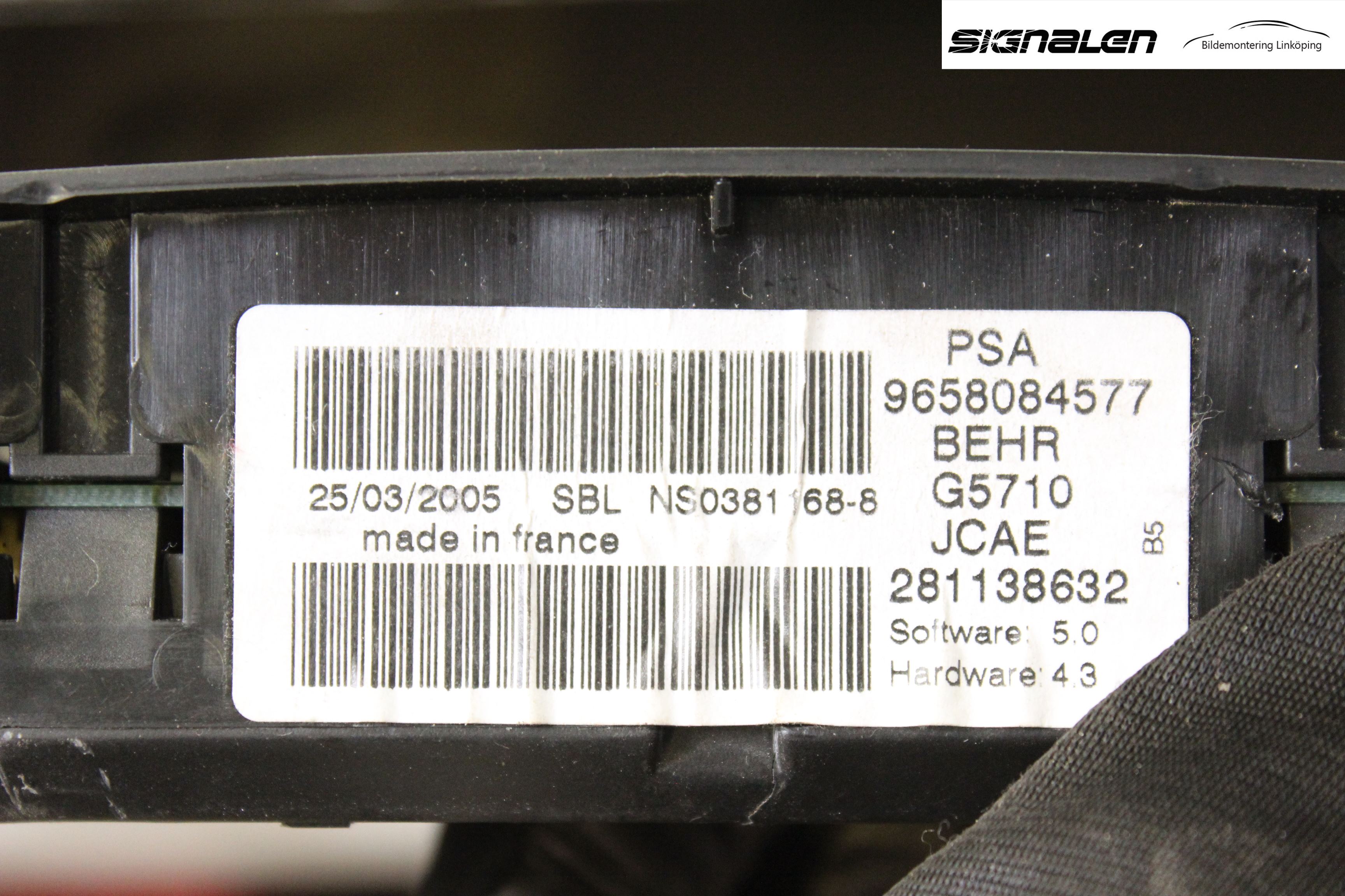 Citroen C4 I   05-10 Varme Ac Betjening-Display