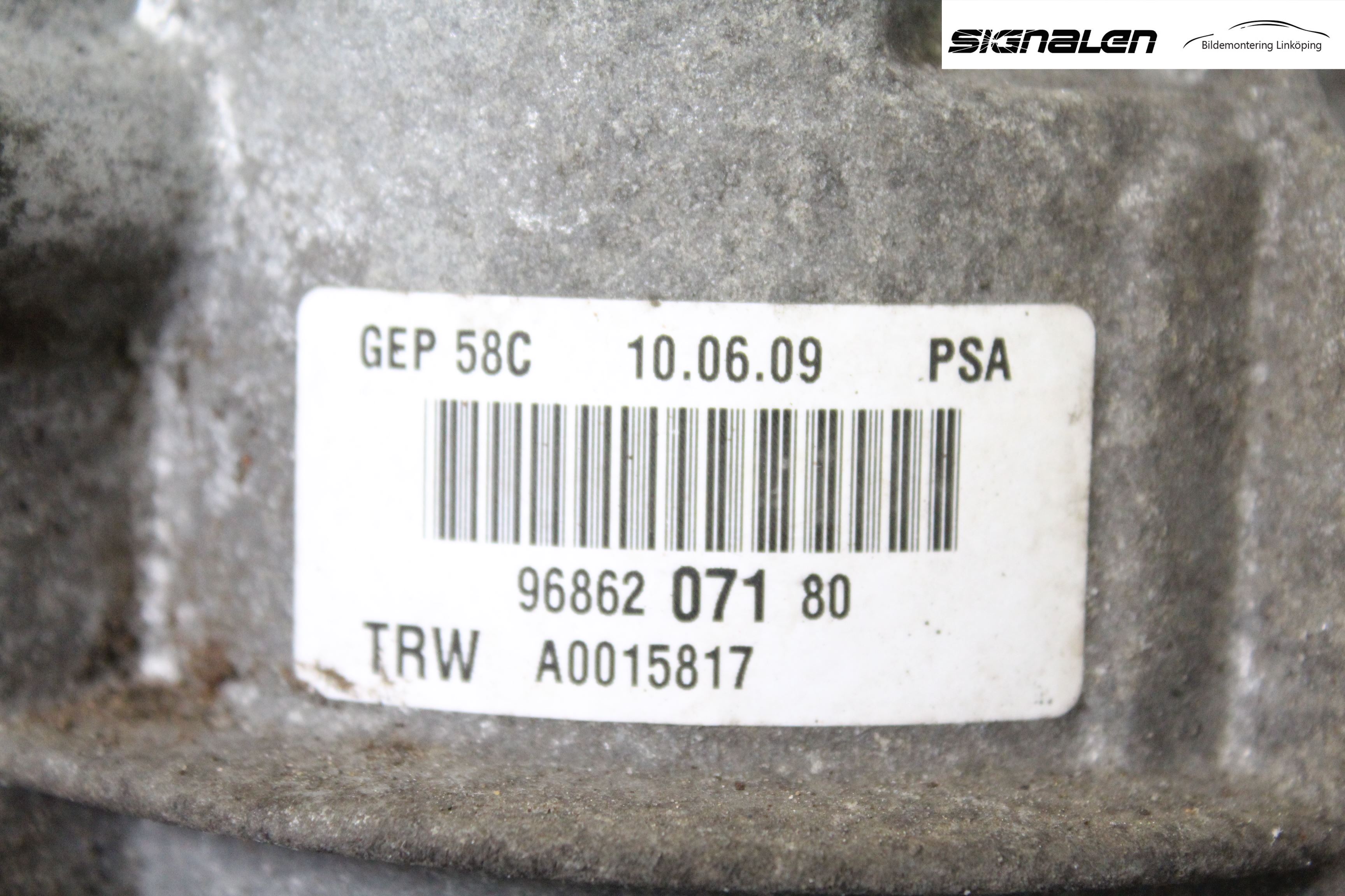 Peugeot 308 08-13 Servostyring Eletrisk Pumpe