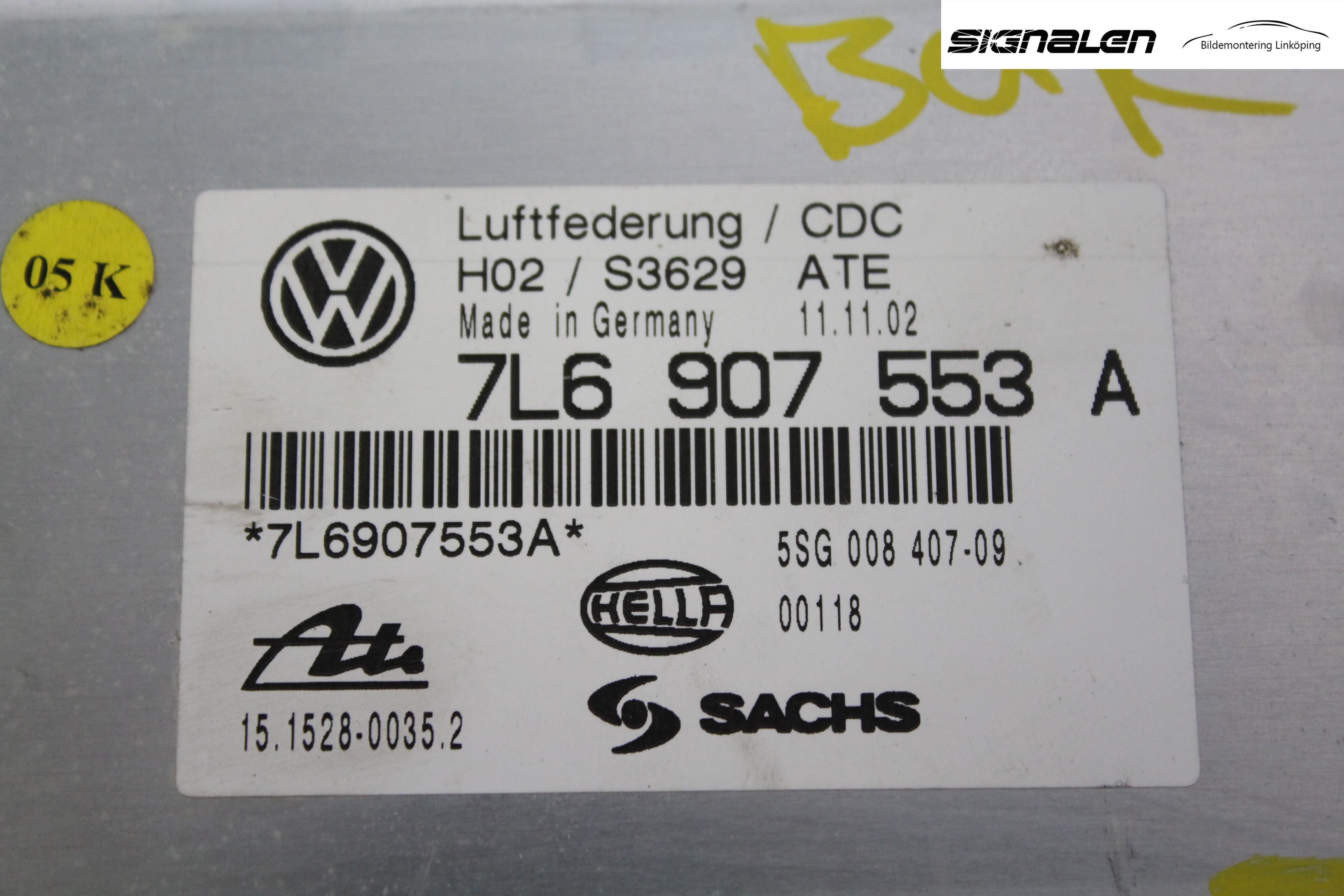 Volkswagen VW TOUAREG 7L 03-10 Styreenhet Fjæring