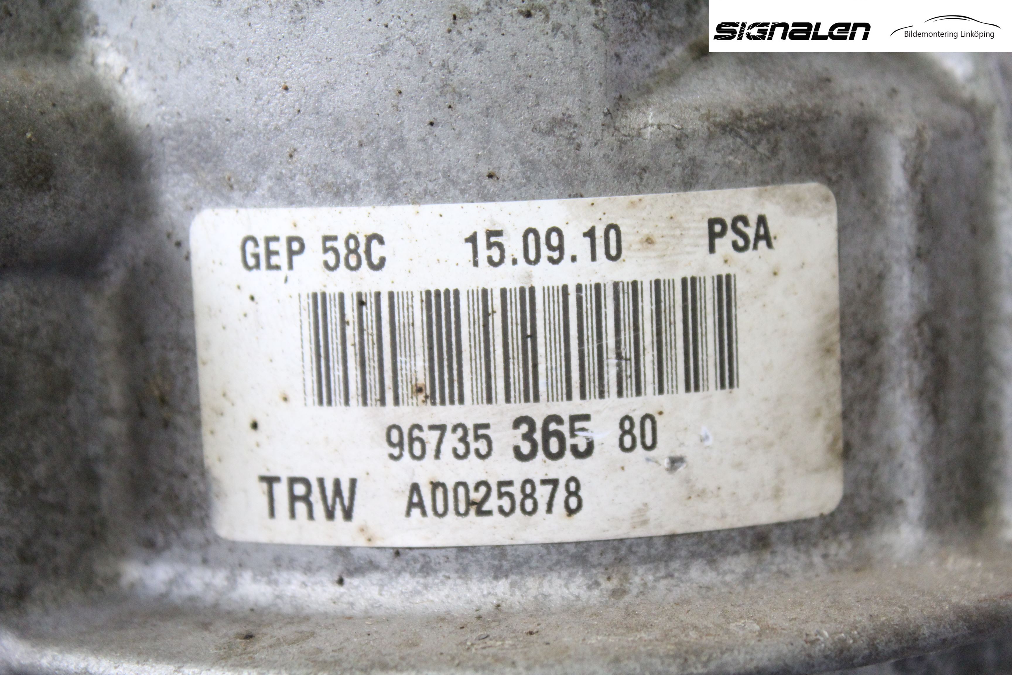 Peugeot 308 08-13 Servostyring Eletrisk Pumpe