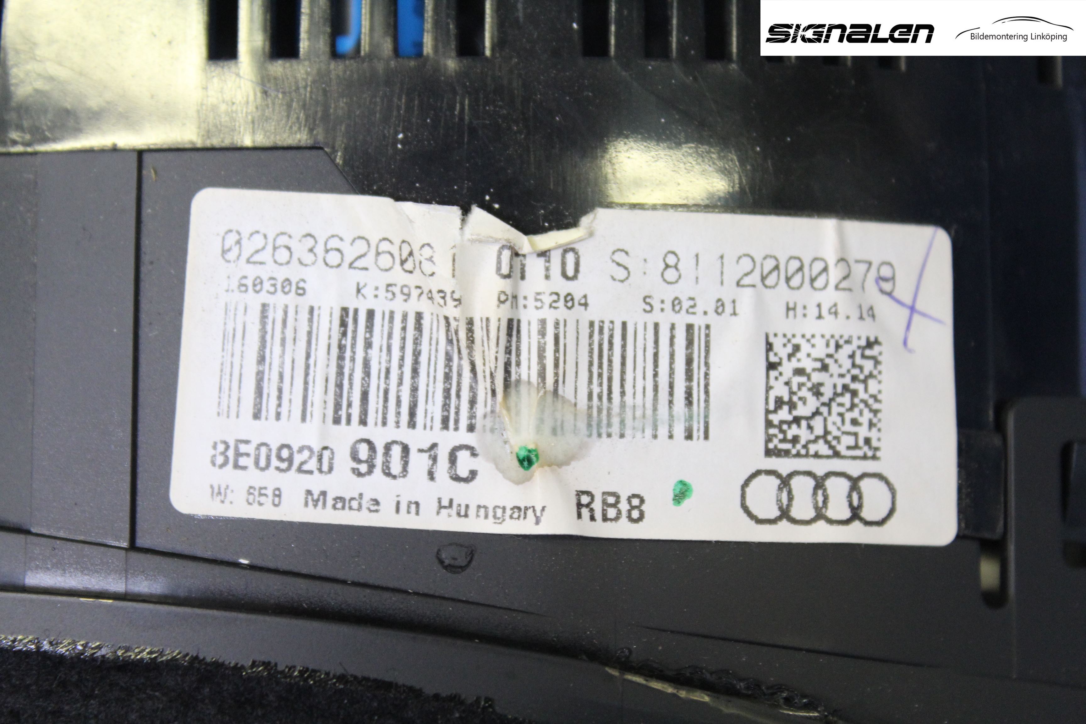 Audi A4/S4 05-07 Instr Kombinert