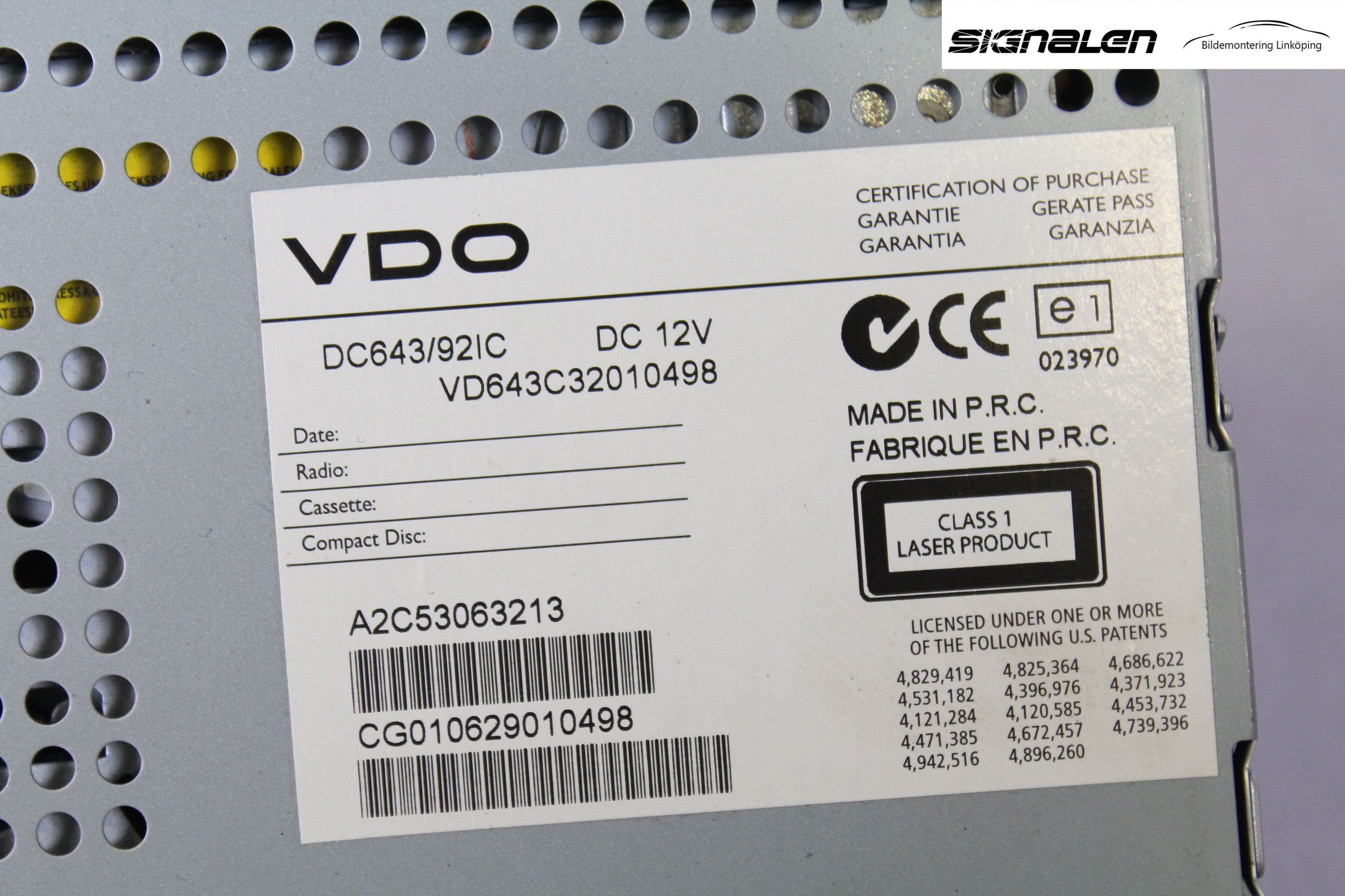 Subaru IMPREZA II  06-07 Stereo Radio Med Cd